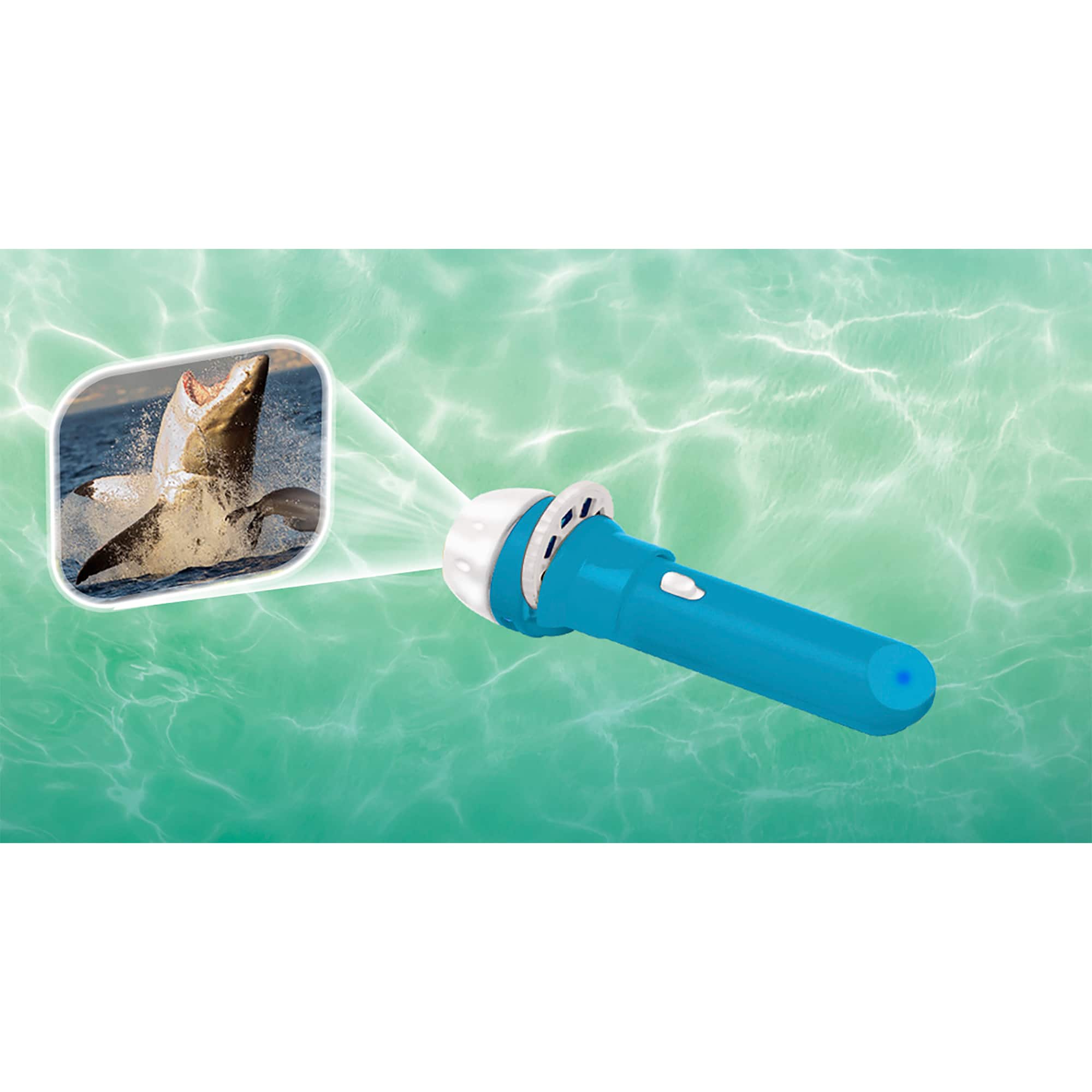 Brainstorm Toys Shark Flashlight & Projector With 24 Shark Images