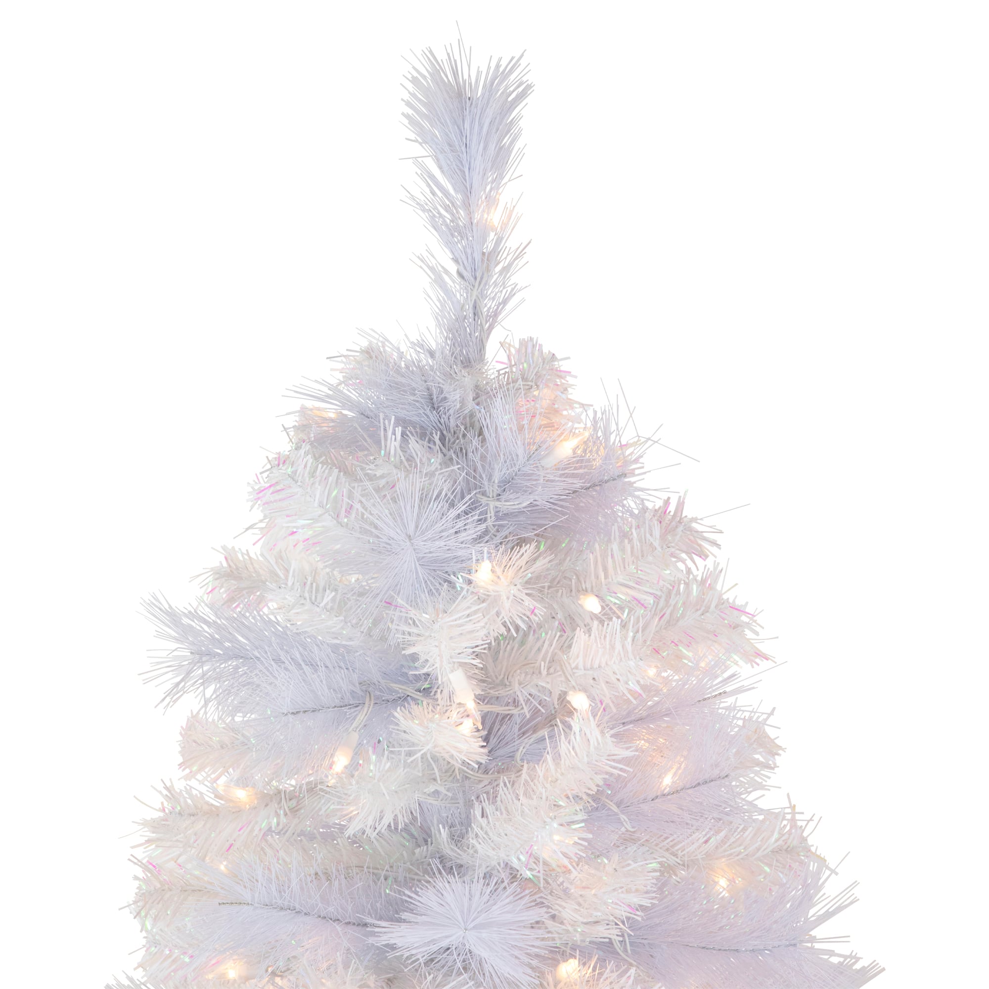 7.5ft. Pre-Lit Seneca White Spruce Artificial Christmas Tree, Dual Function LED Lights