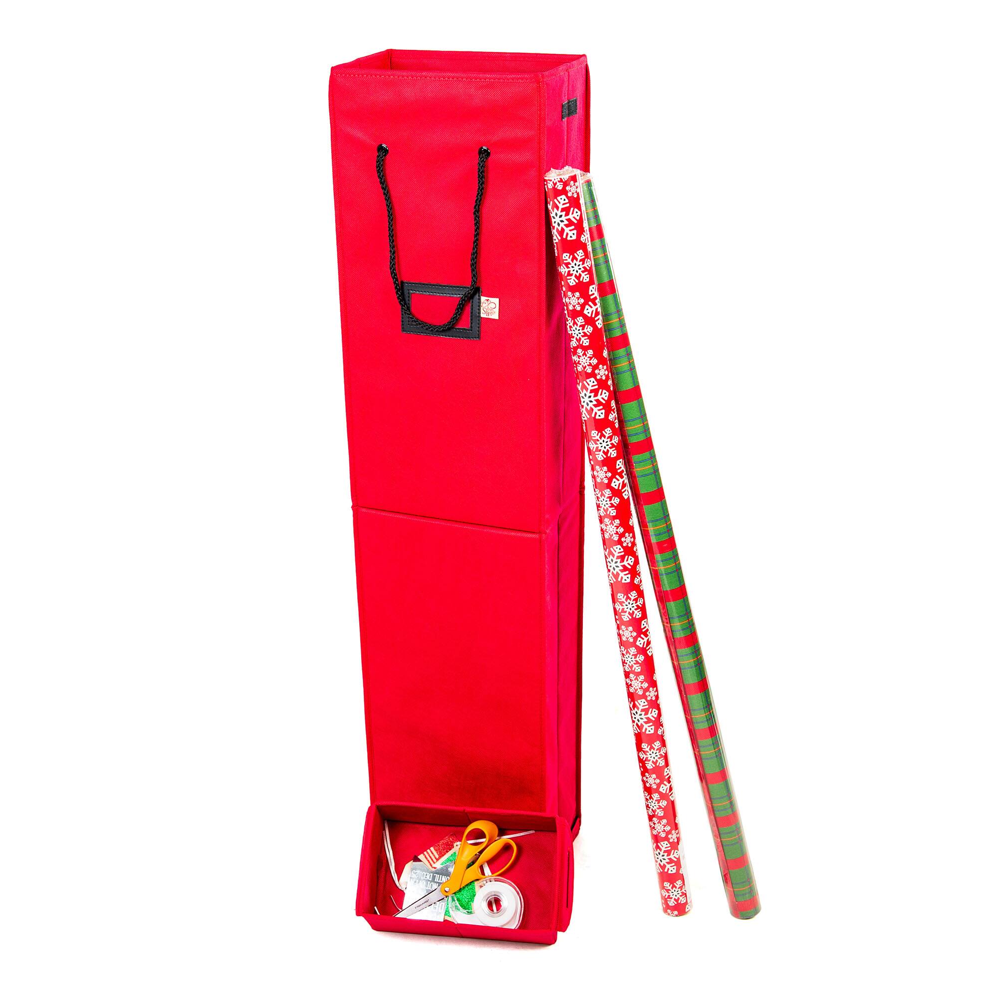 Santa's Bag Vertical Wrapping Paper Storage Container