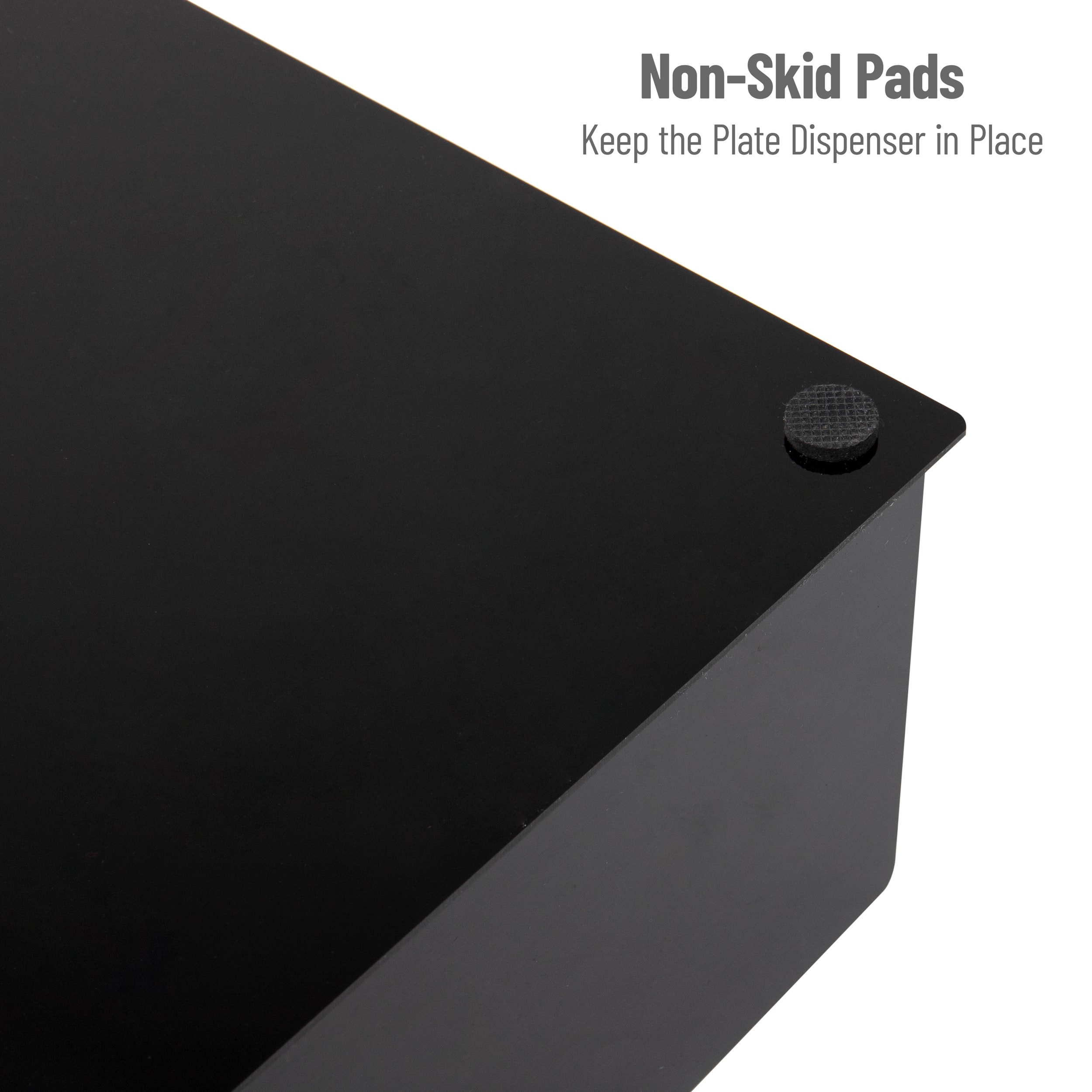 Mind Reader Foundation Collection Black Covered Plate Dispenser