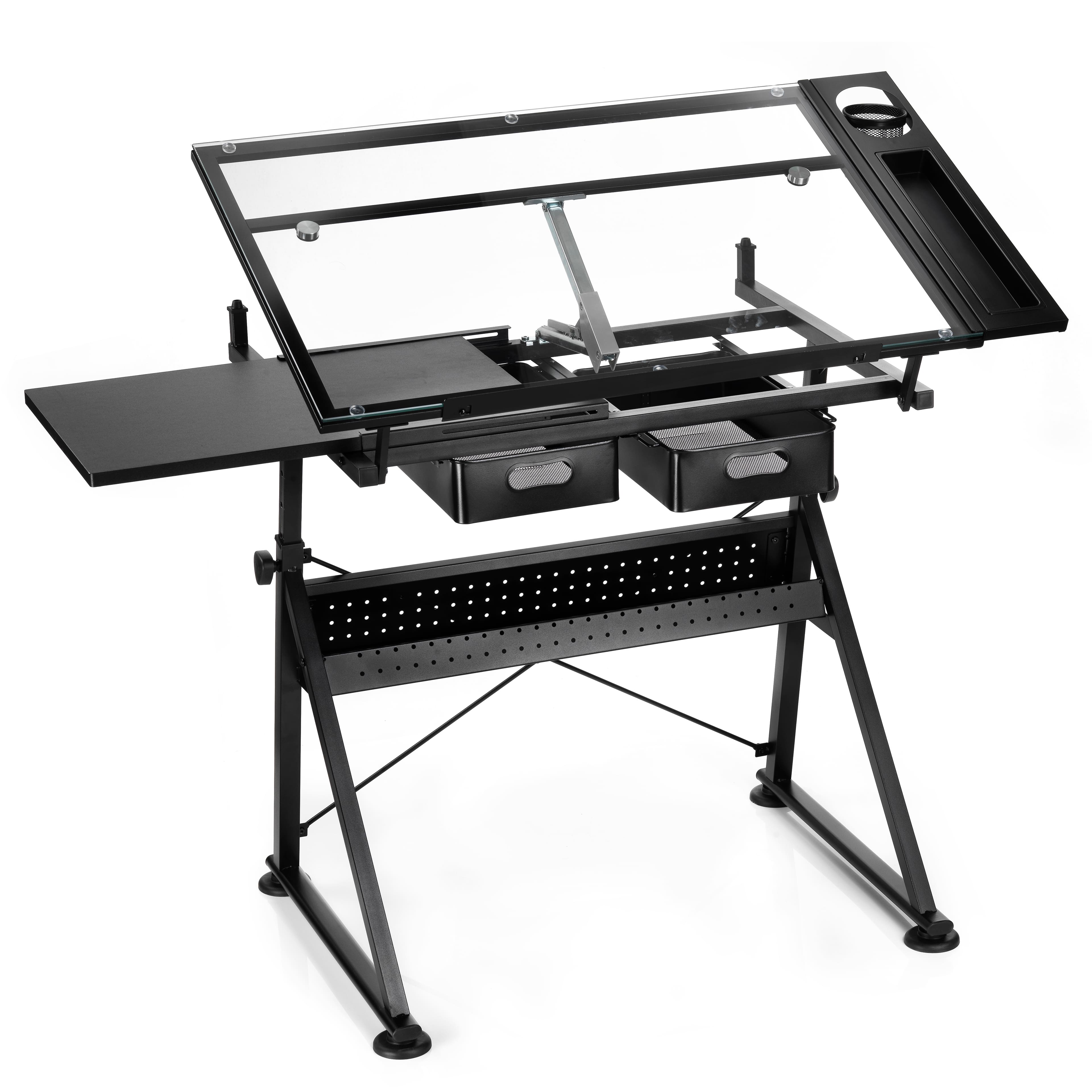 Metal & Glass Artist Table by Artist's Loft®