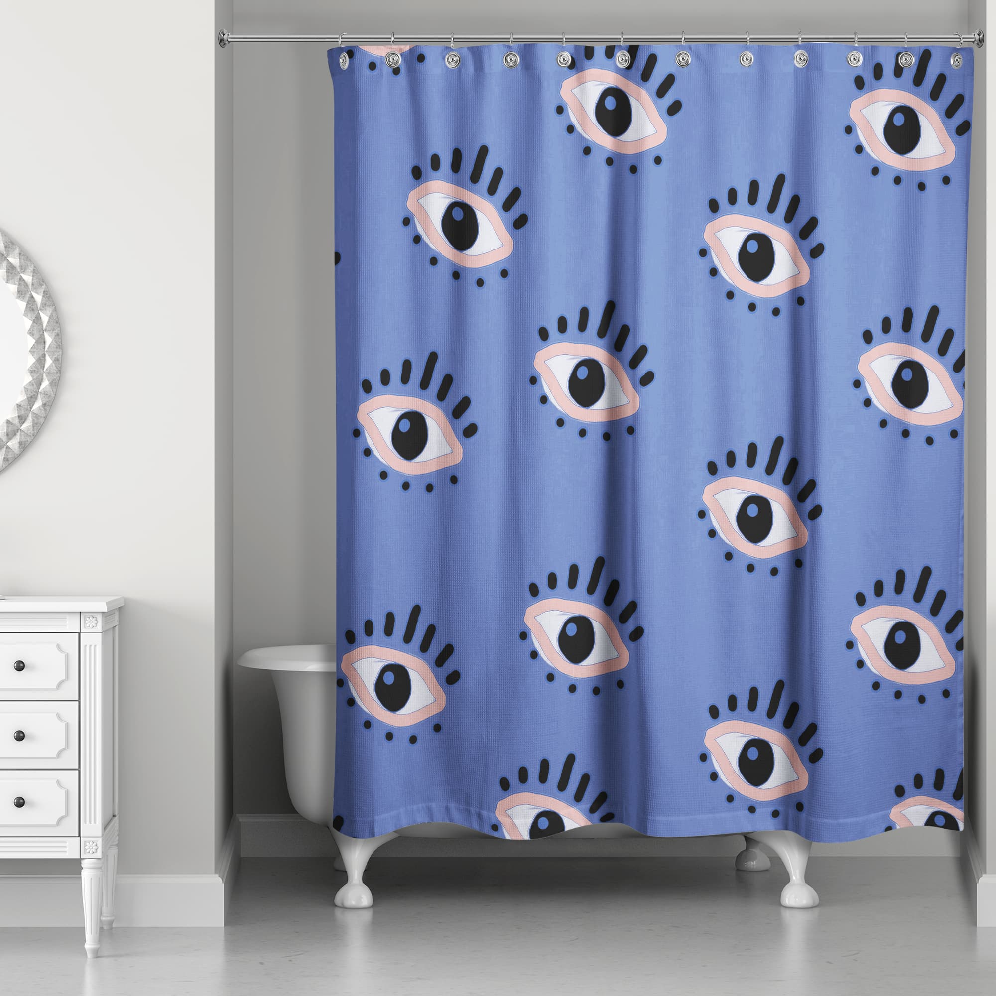 Eyeball Pattern Shower Curtain