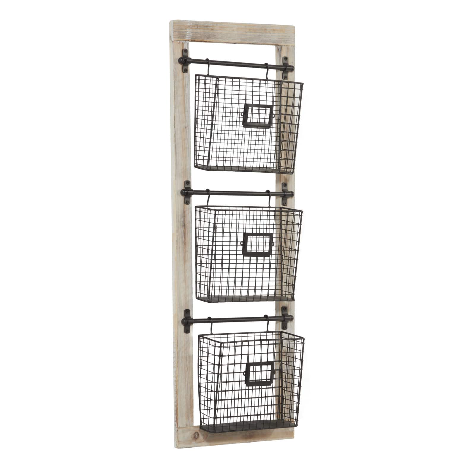 Black Metal Farmhouse Magazine Rack Holder