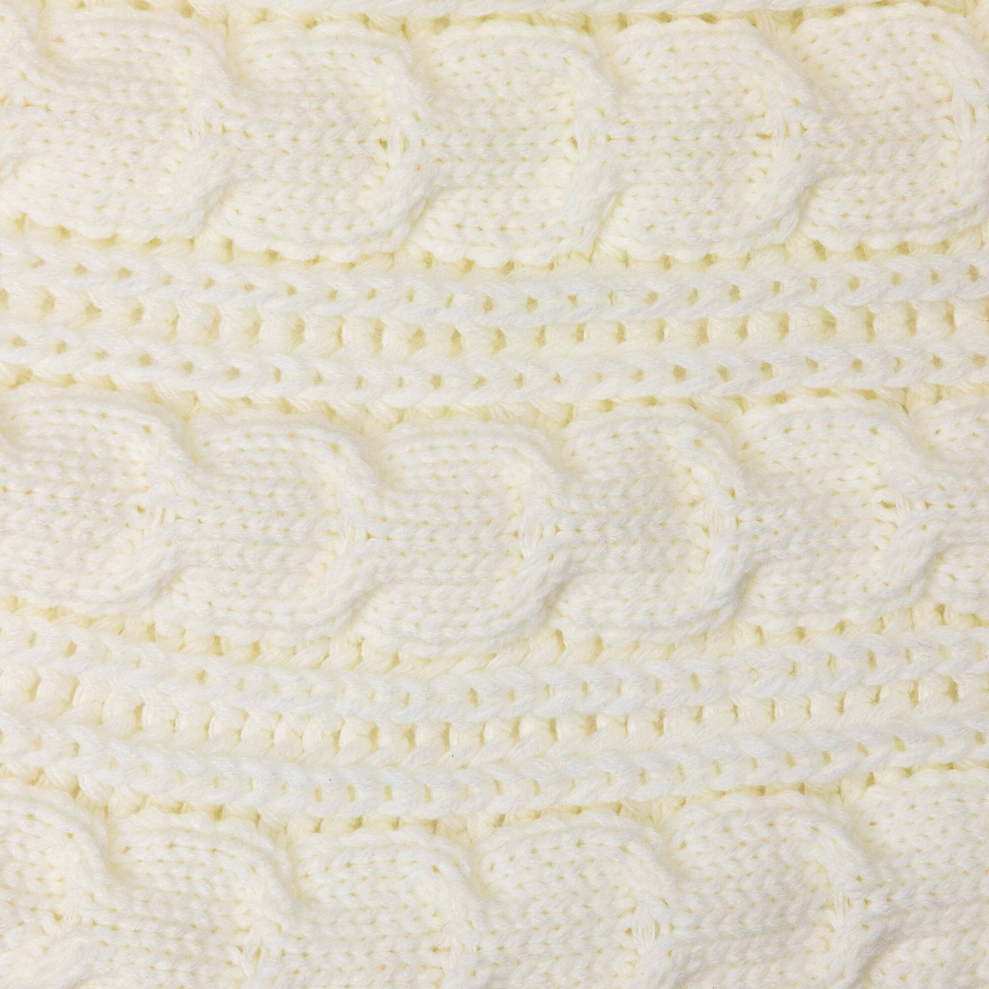 Knitted Sweater Tree Skirt with Buttons - 84“ - Cream