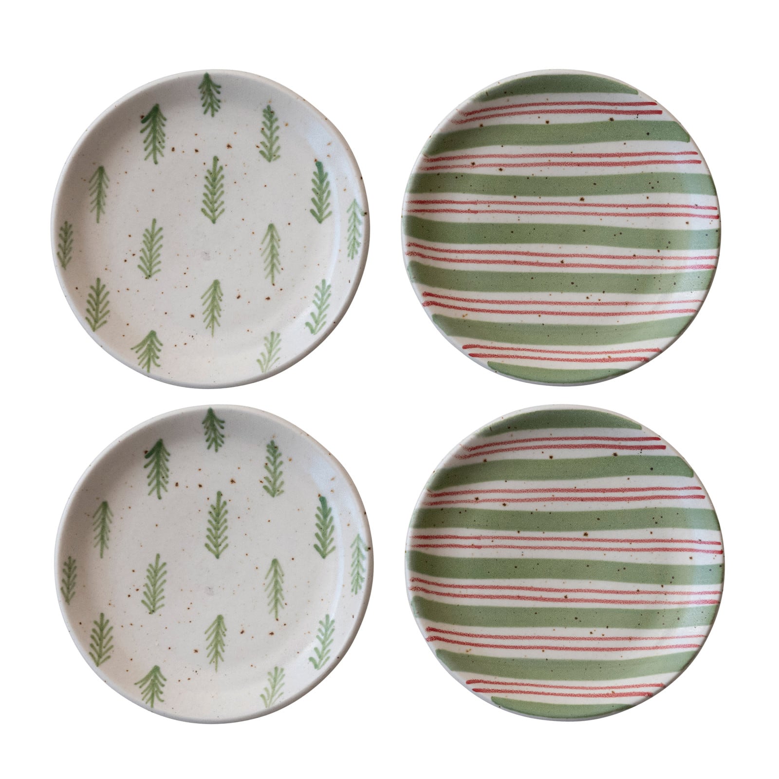 Hello Honey® 7" Round Speckled Stoneware Plate Set