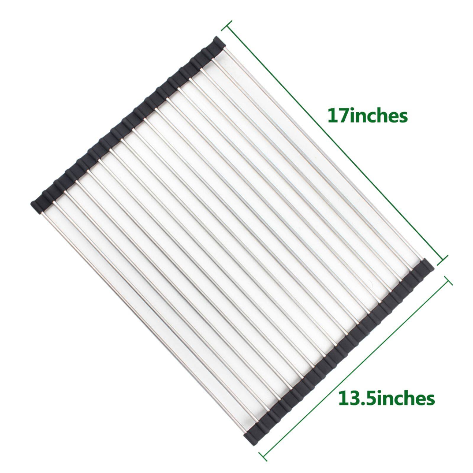 NEX™ Foldable Gray Silicone Over-the-Sink Dish Drying Rack
