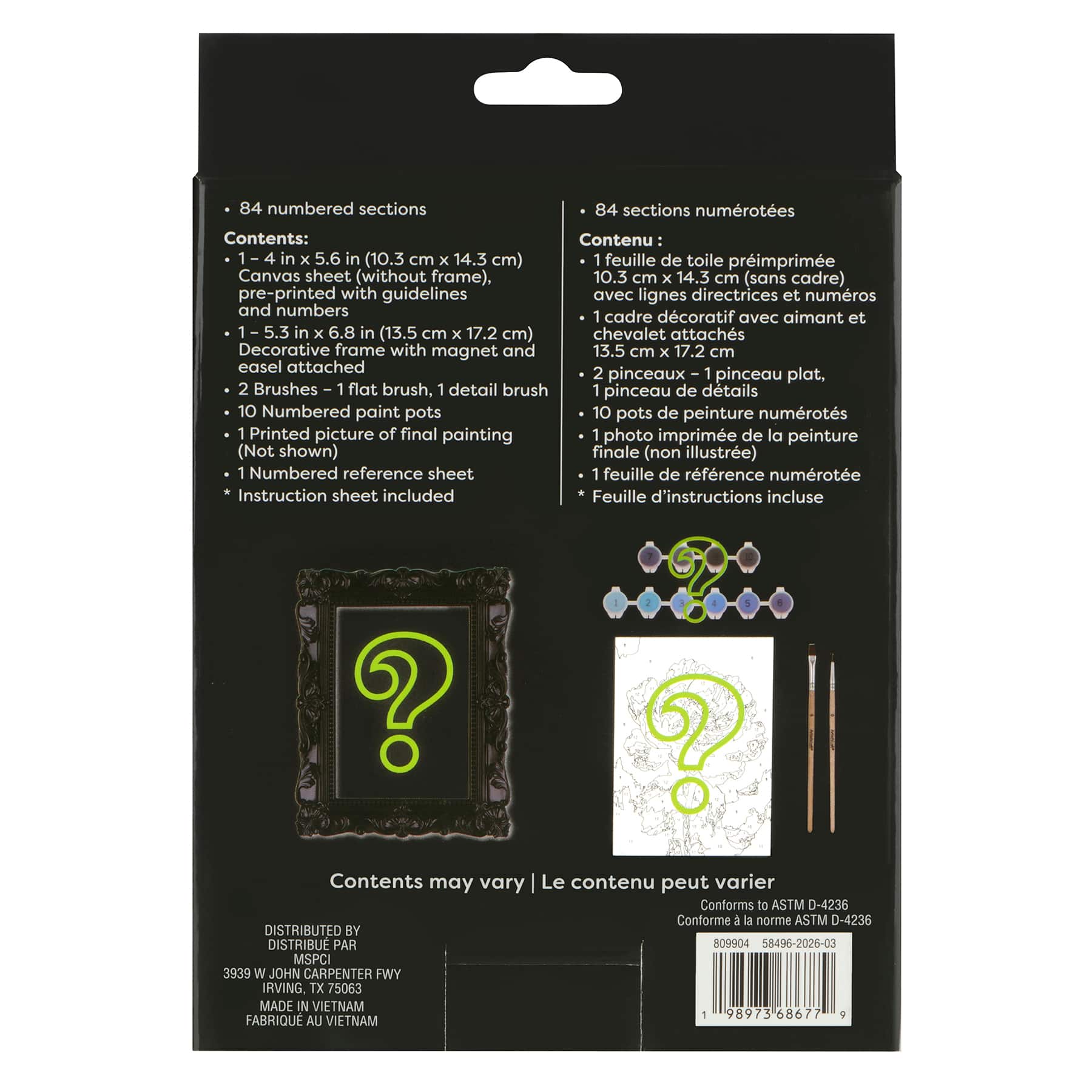 Mystery Dark Flower Paint-by-Number Framed Mini Kit by Artist's Loft®