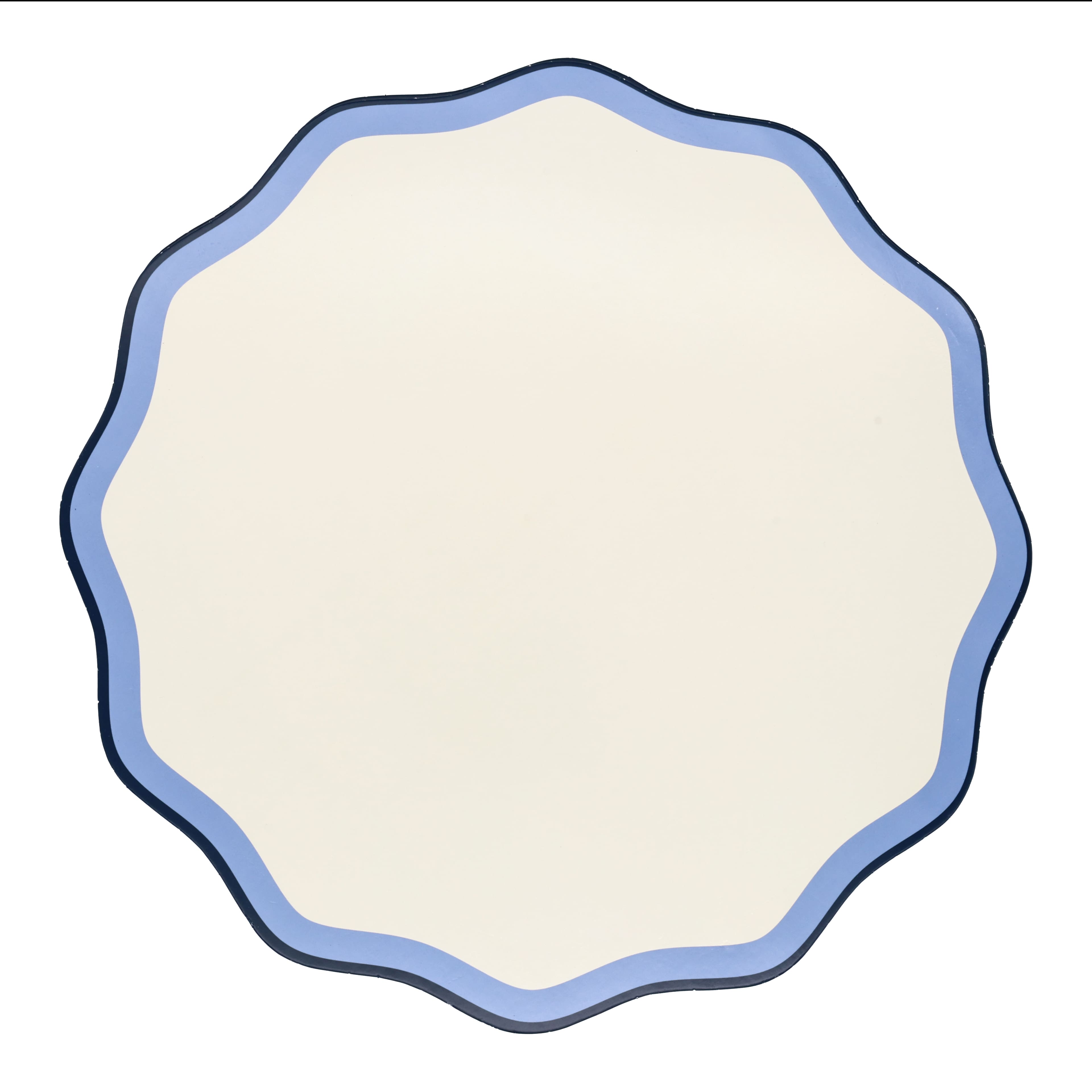 12" Modern Coast Blue Scalloped Rim Decorative Chargers 10ct. by Celebrate It™