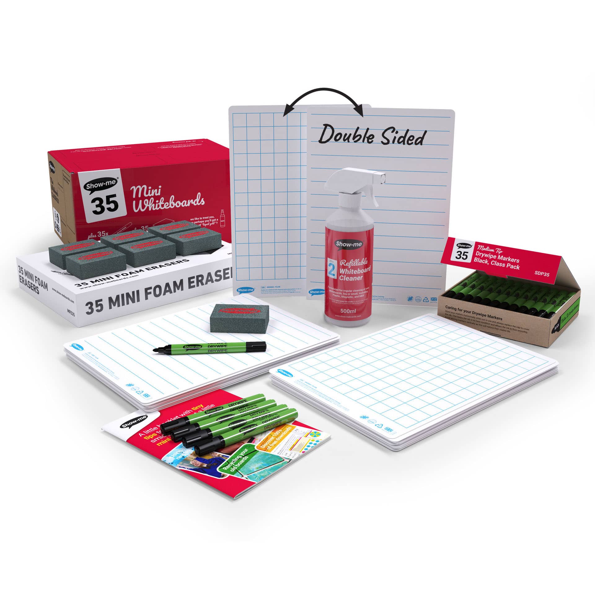 Show-me® A4 Lined/Gridded Lapboards Bulk Box Set