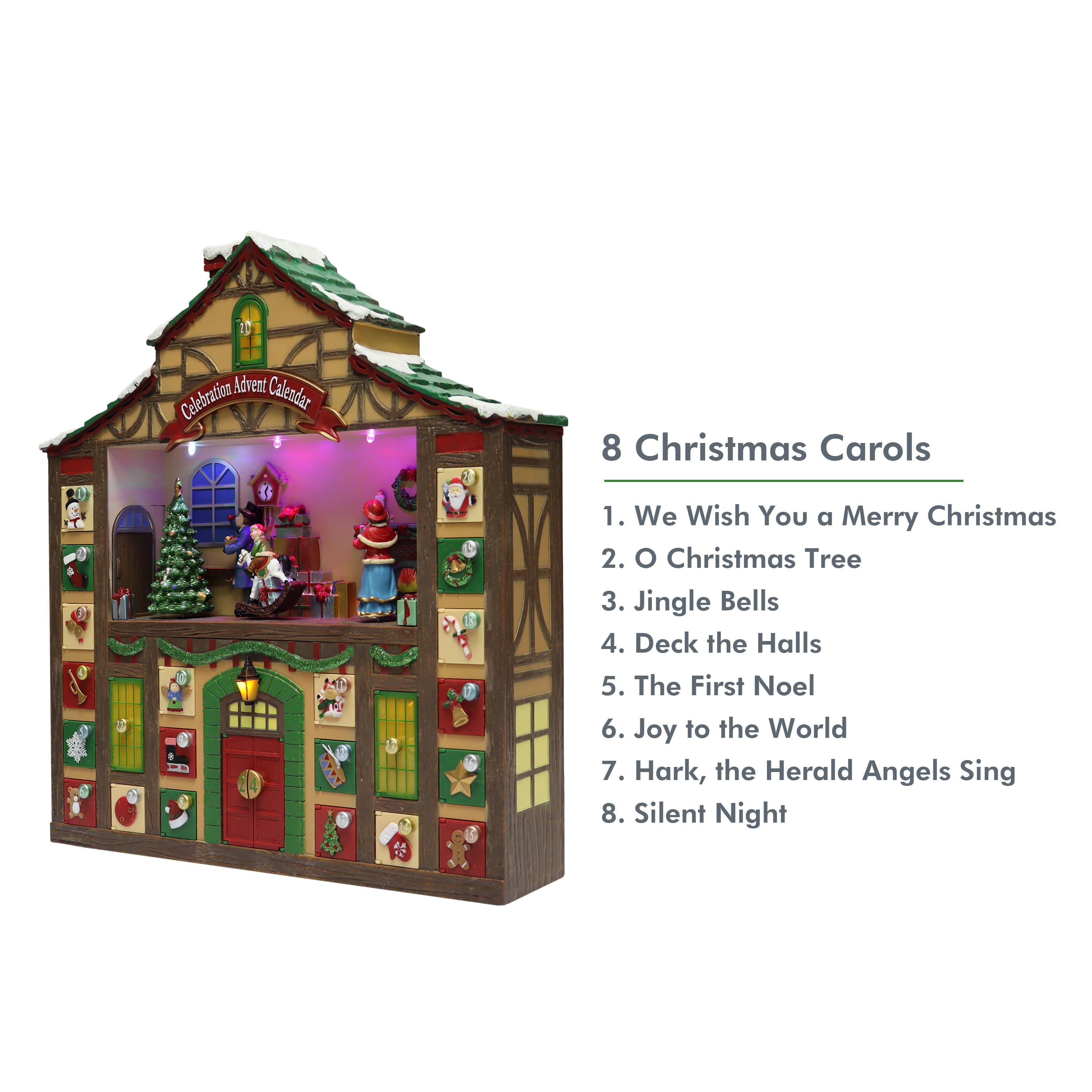 Moments in Time 16.3" Animated Advent Calendar Décor 