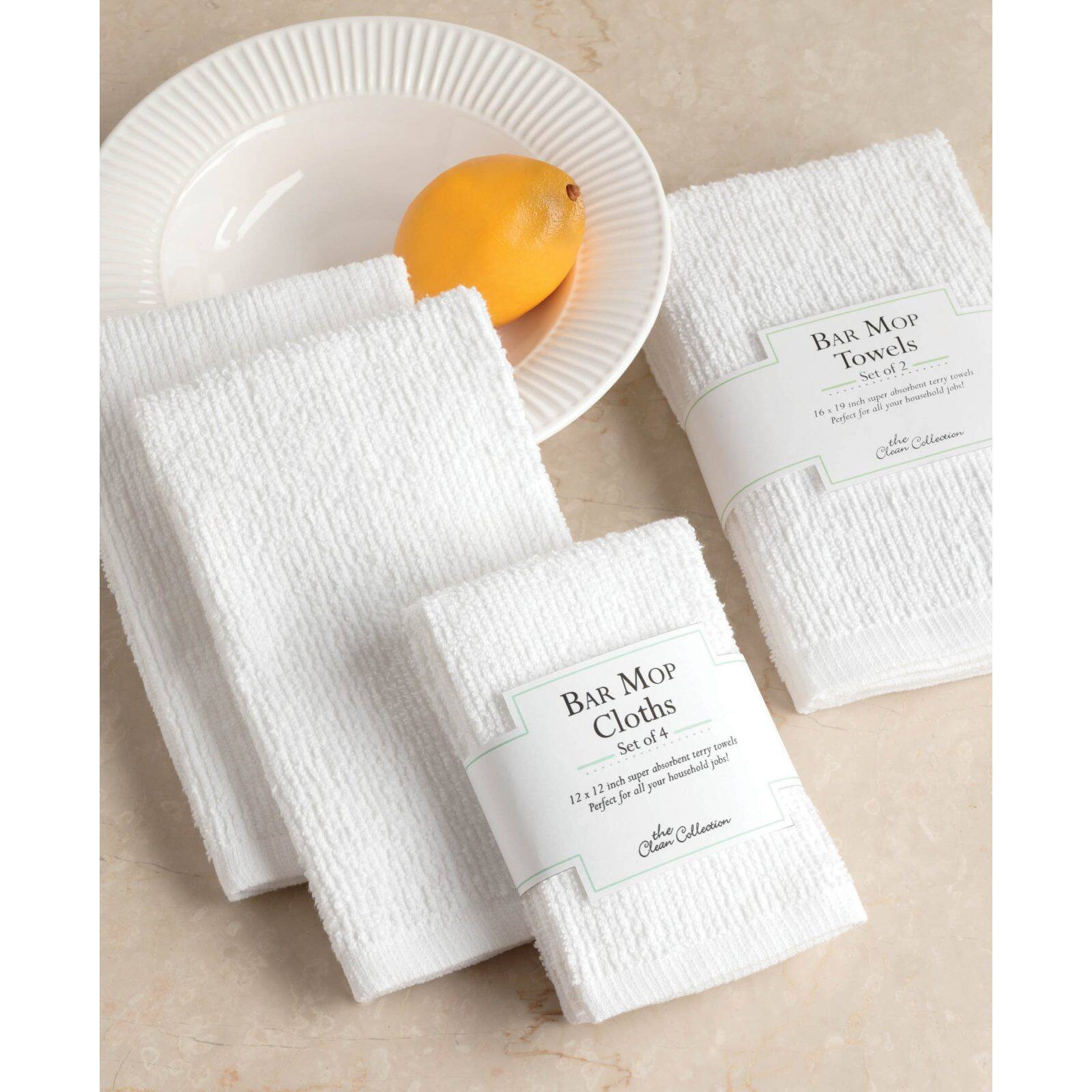 DII® White Barmop Dishtowel, 4ct.