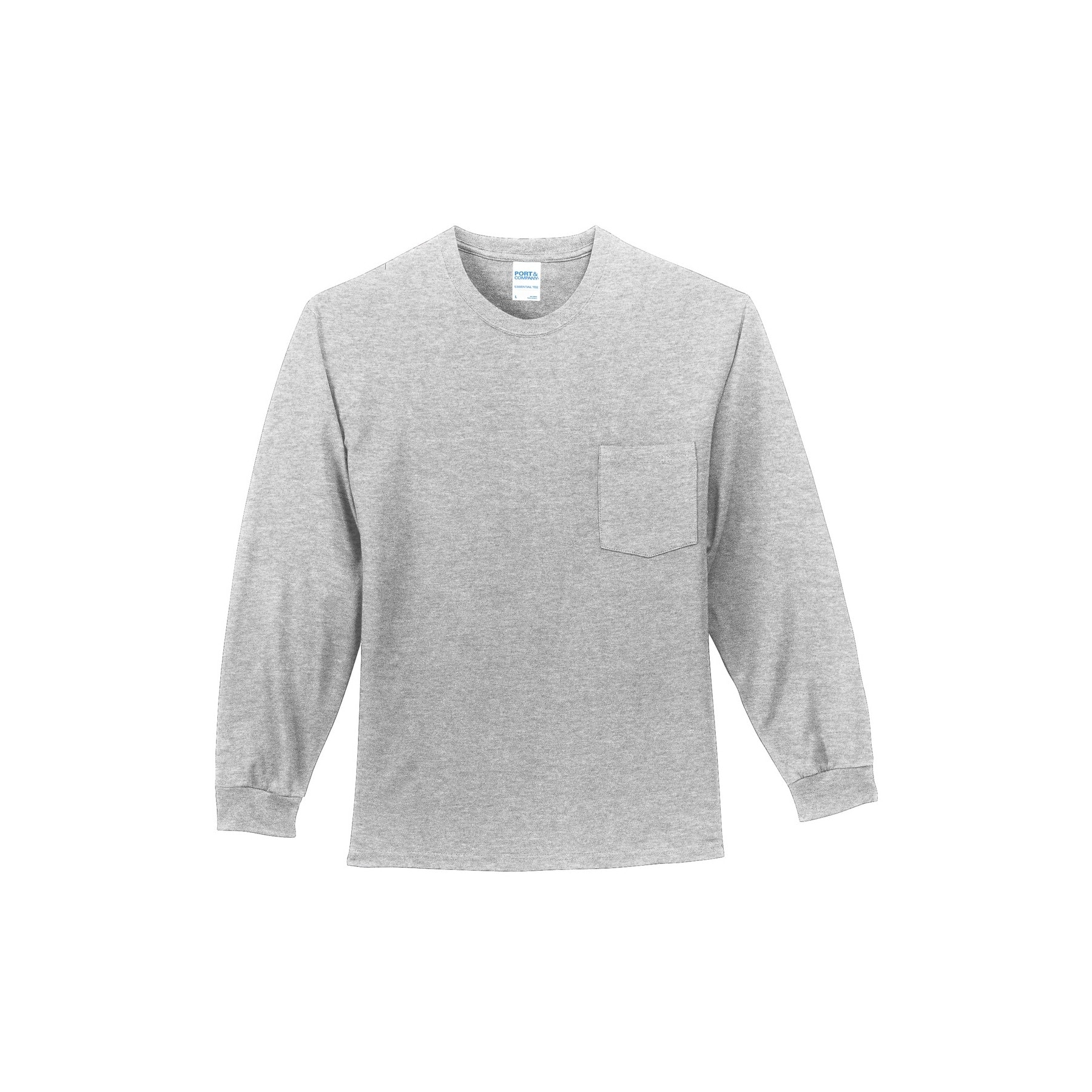 Port & Company® Tall Long Sleeve Essential Pocket T-Shirt, Size