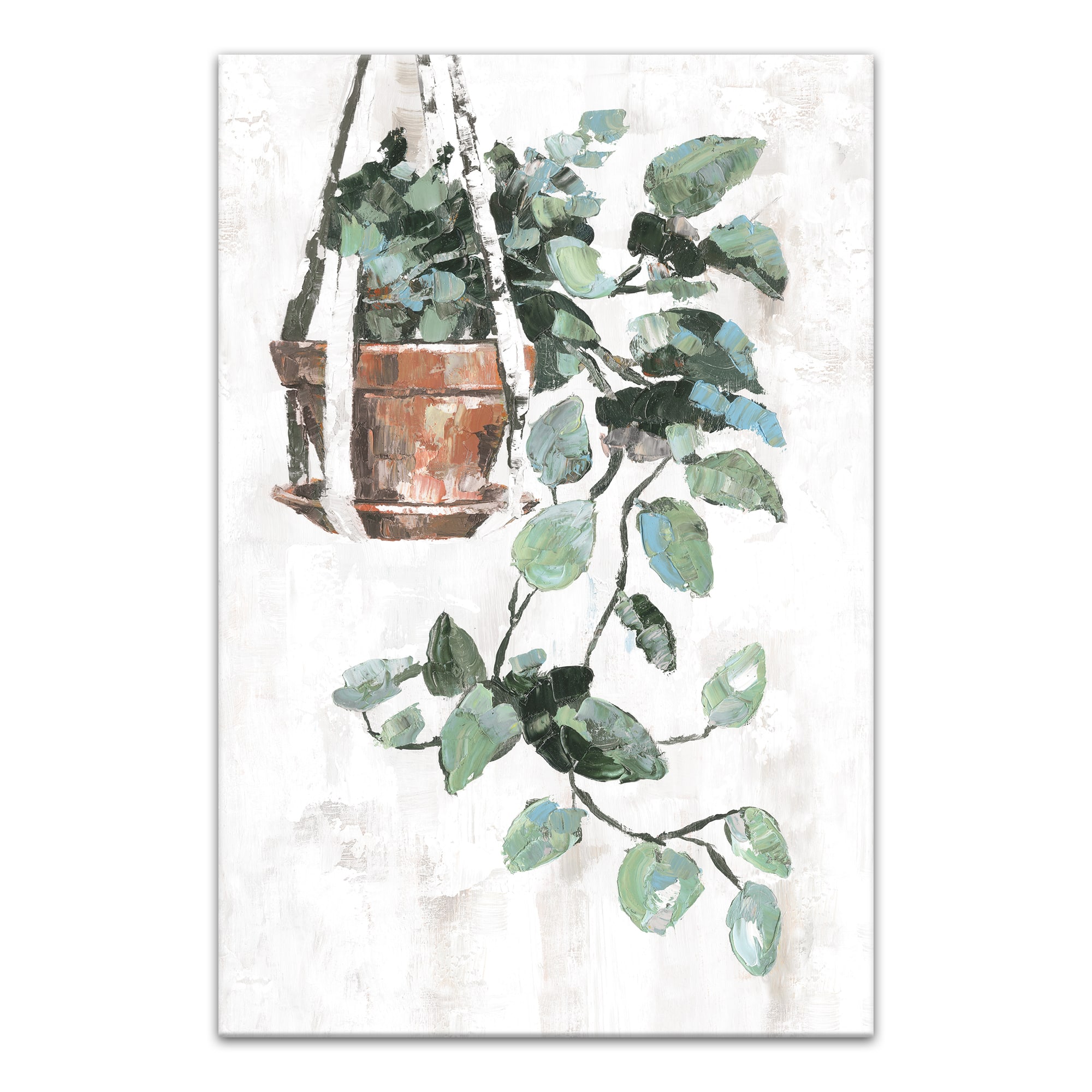 Painted Hanging Plant 12" x 18" Canvas Wall Art