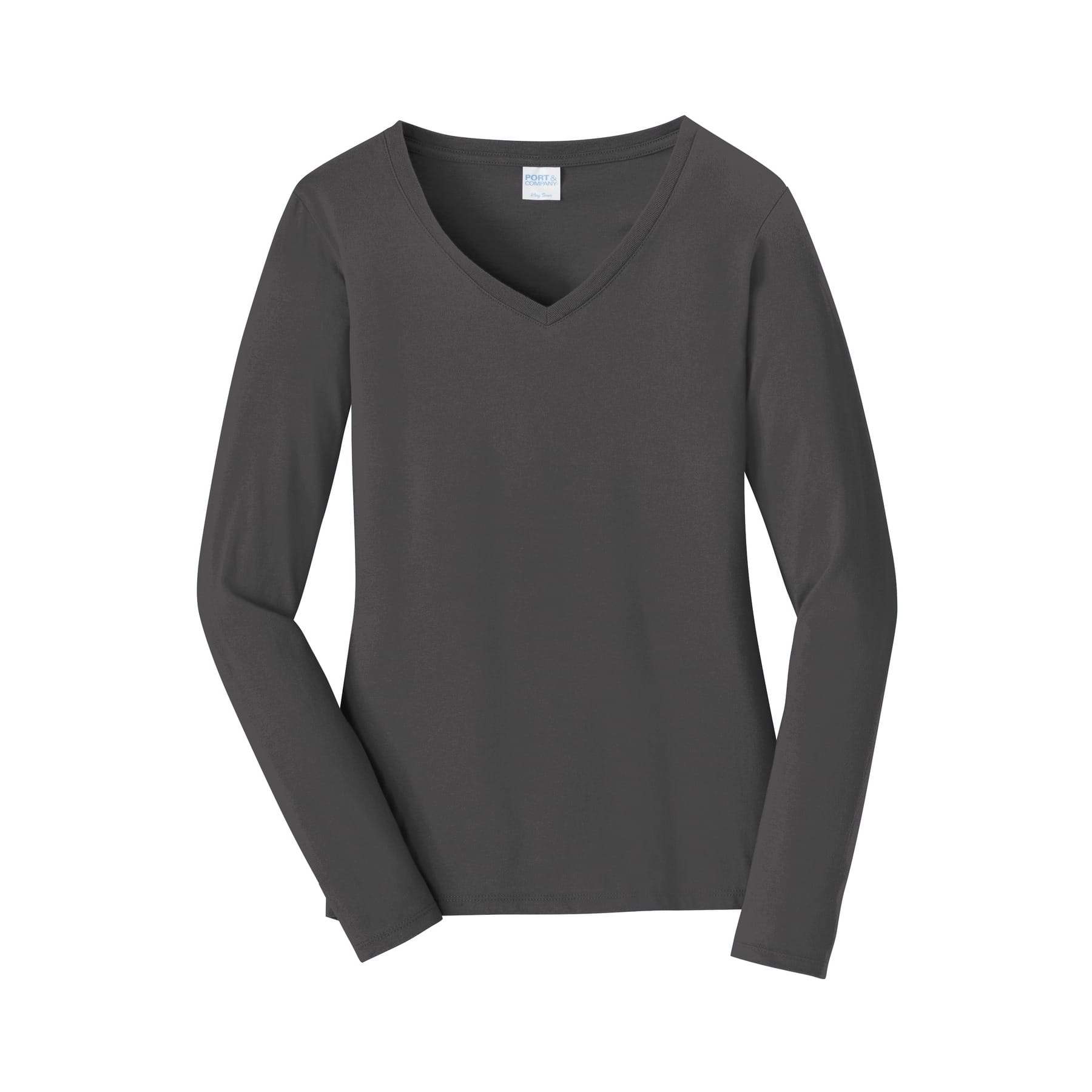 Port & Company® Fan Favorite™ Ladies Long Sleeve V-Neck T-Shirt
