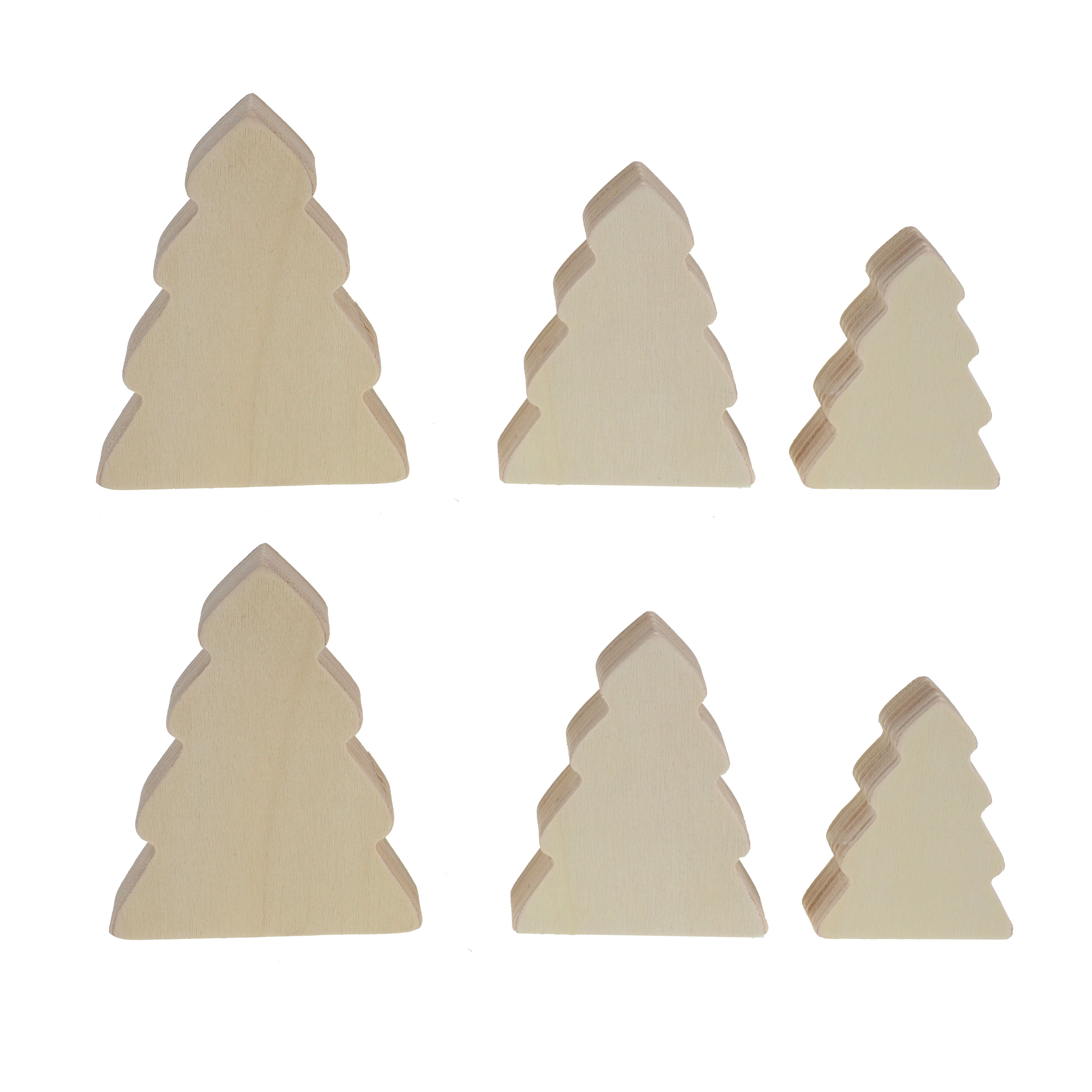 Michaels, Mixed DIY Wood Christmas Tree Figures, 6ct. by Make Market® – Category: Christmas Wood & Ceramic Crafts