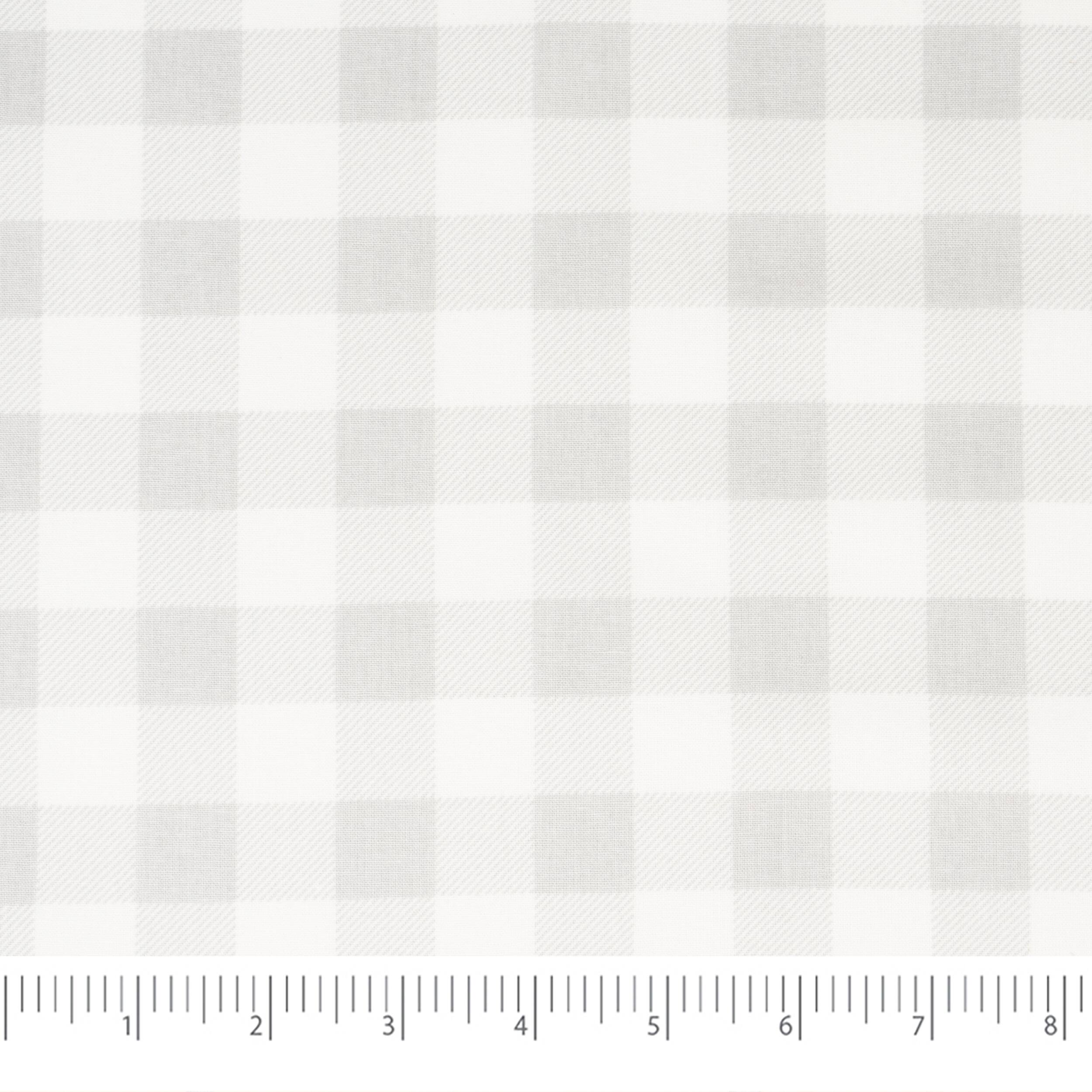 SINGER Christmas Grey Plaid Cotton Fabric