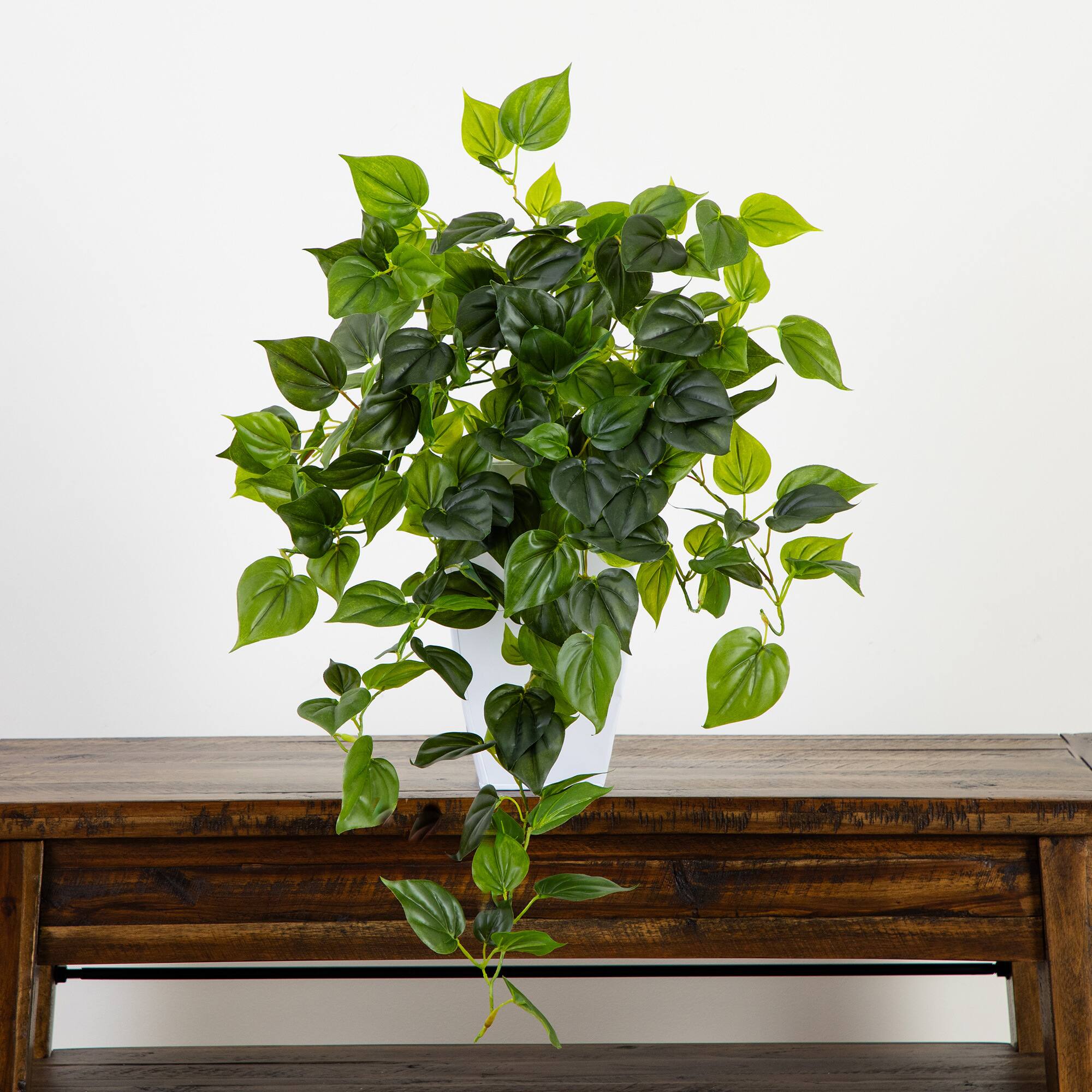 32" UV Resistant Artificial Philodendron Hanging Plant, 2ct.