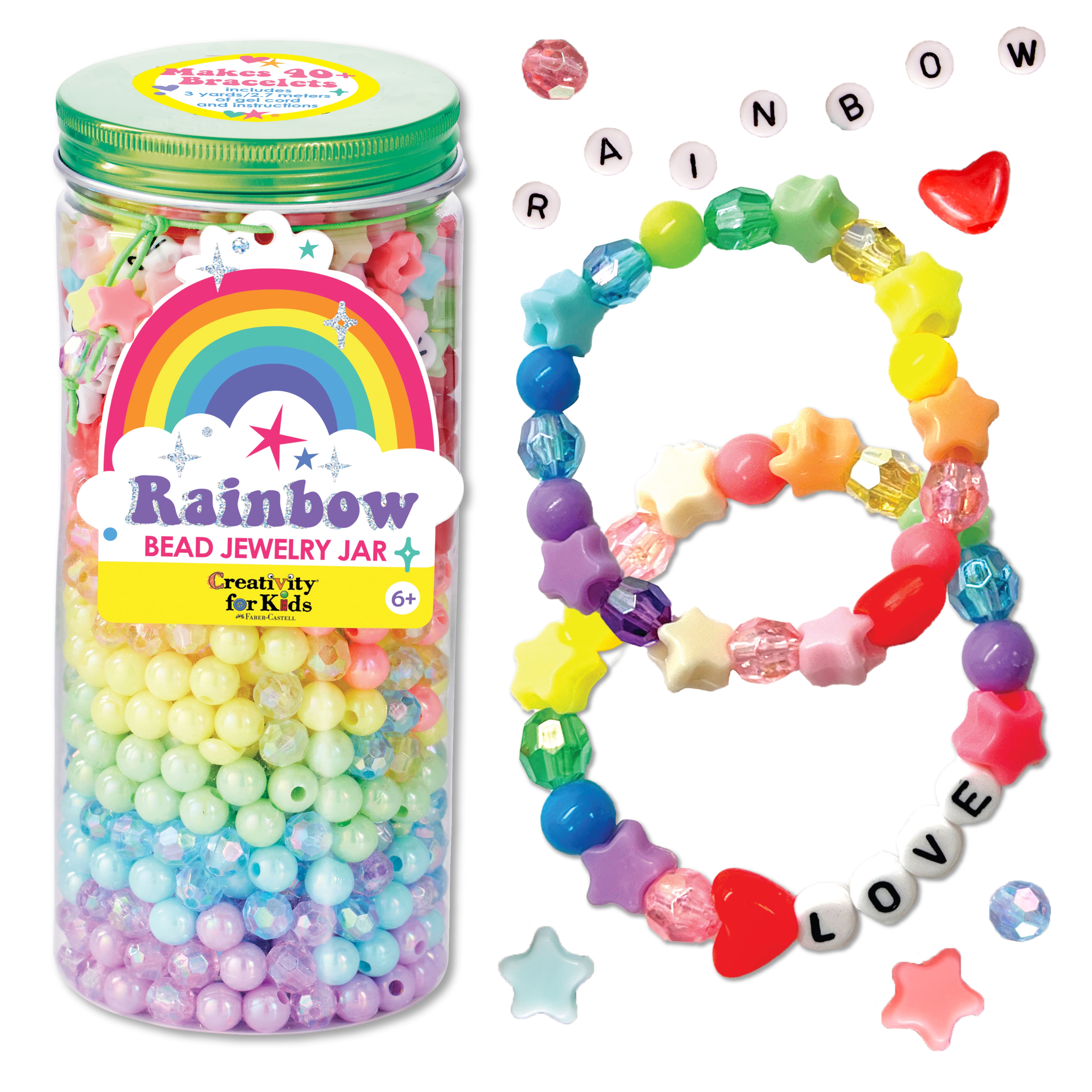 Creativity for Kids® Rainbow Bead Jewelry Jar