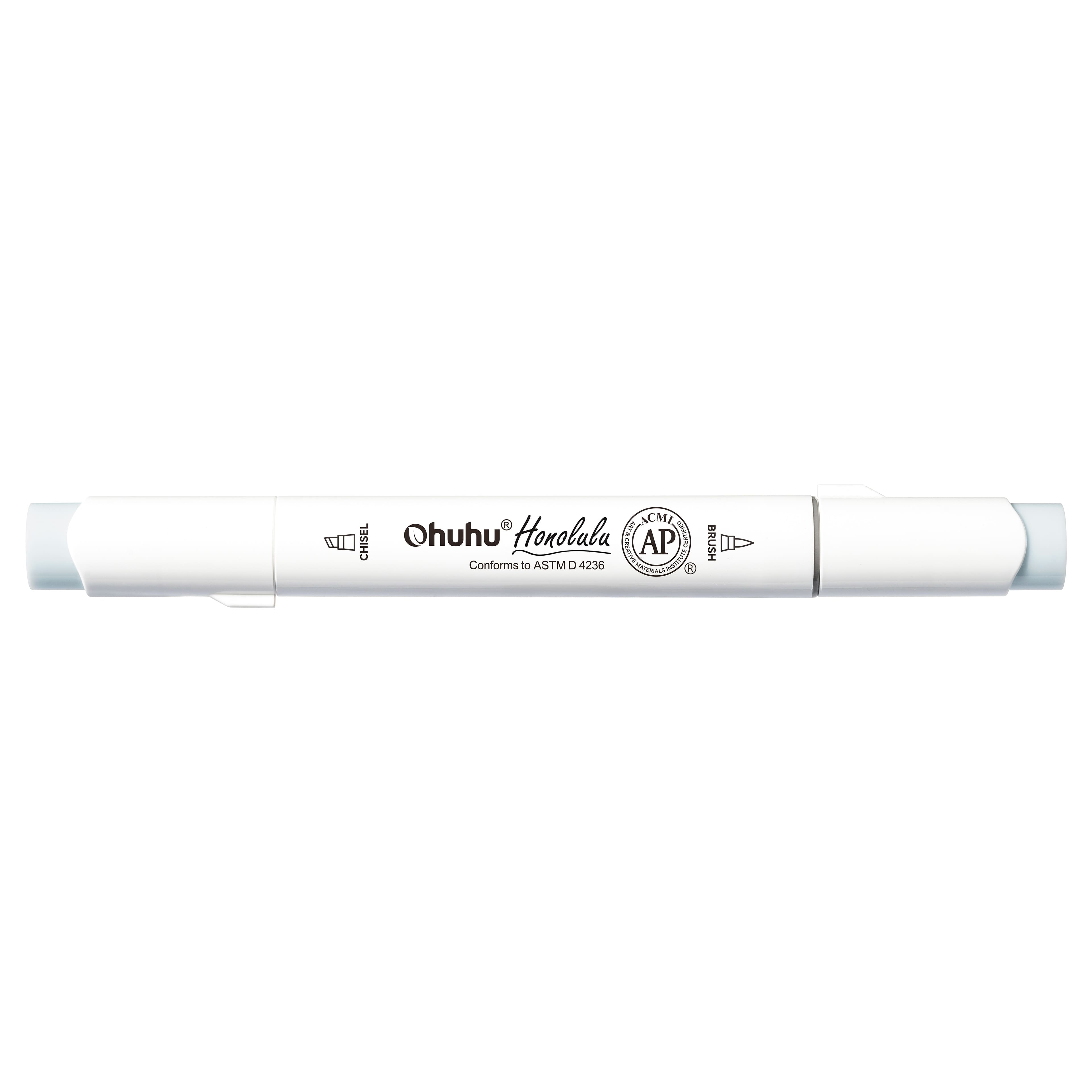 Ohuhu® Honolulu Brush & Chisel Dual Tip Marker, Color: BV31 Cloud
