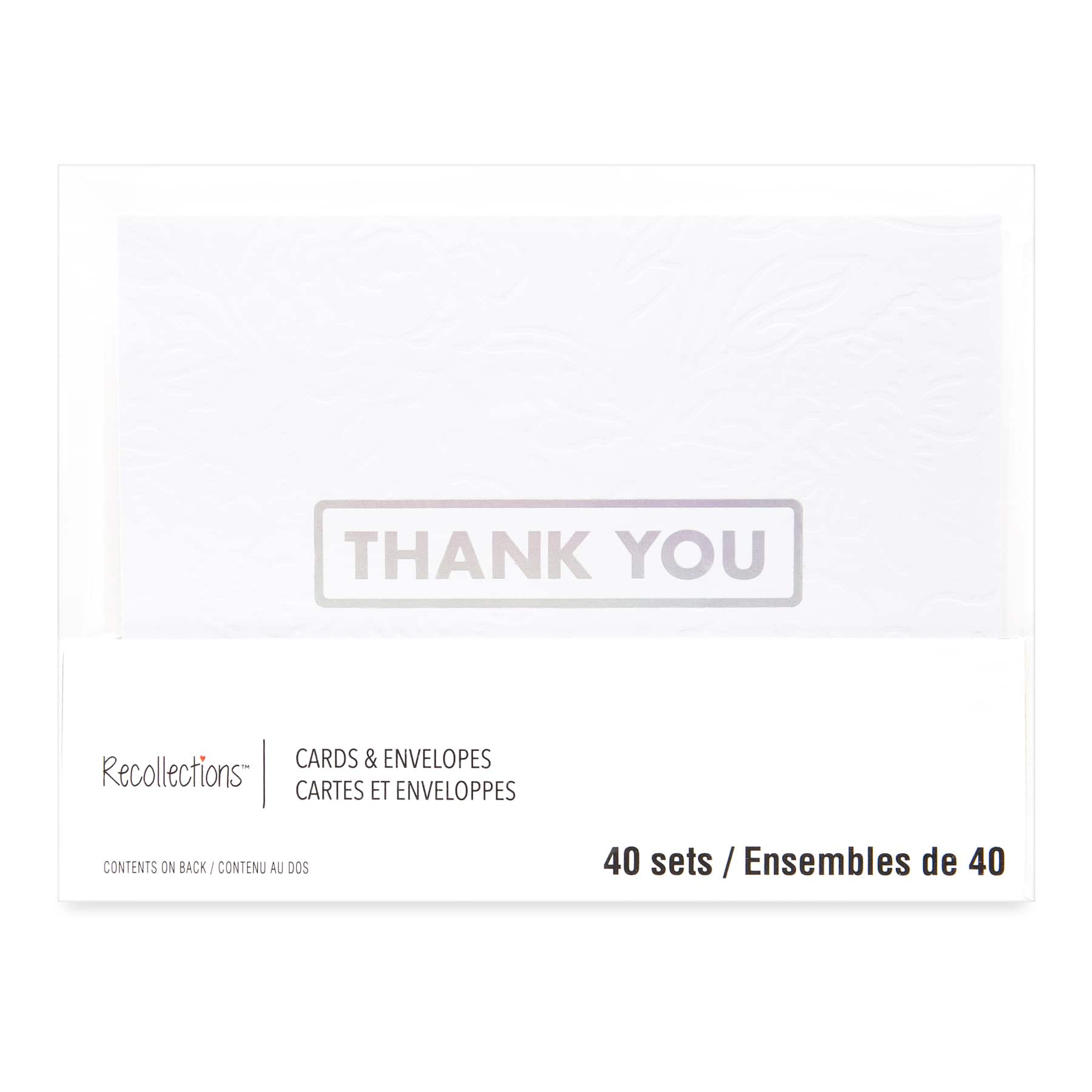 Embossed Thank You Cards & Envelopes by Recollections™, 5.5" x 4.2"