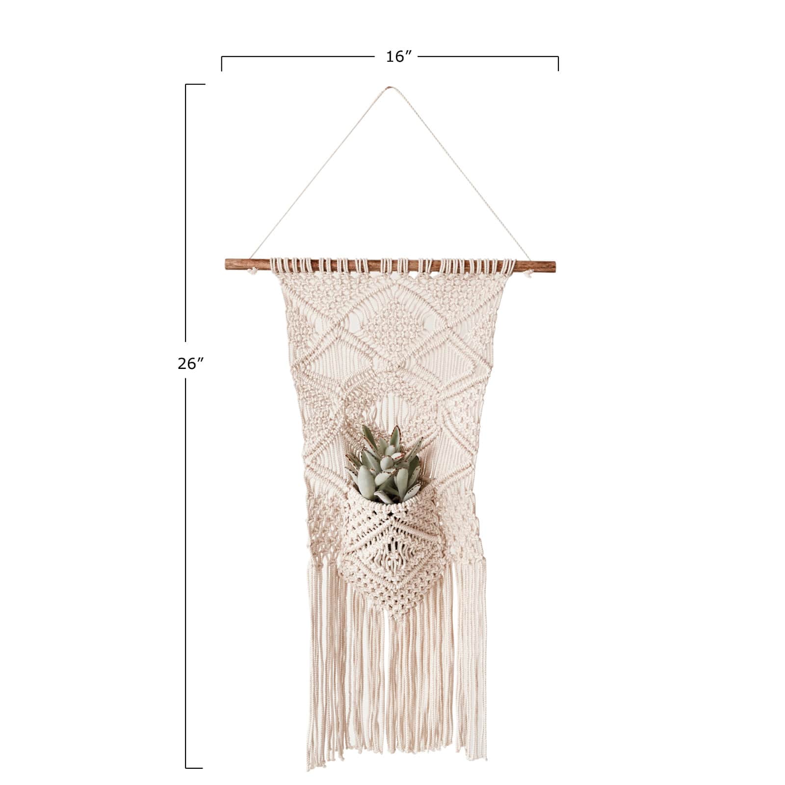 Hello Honey® Macramé Wall Hanging with Pocket