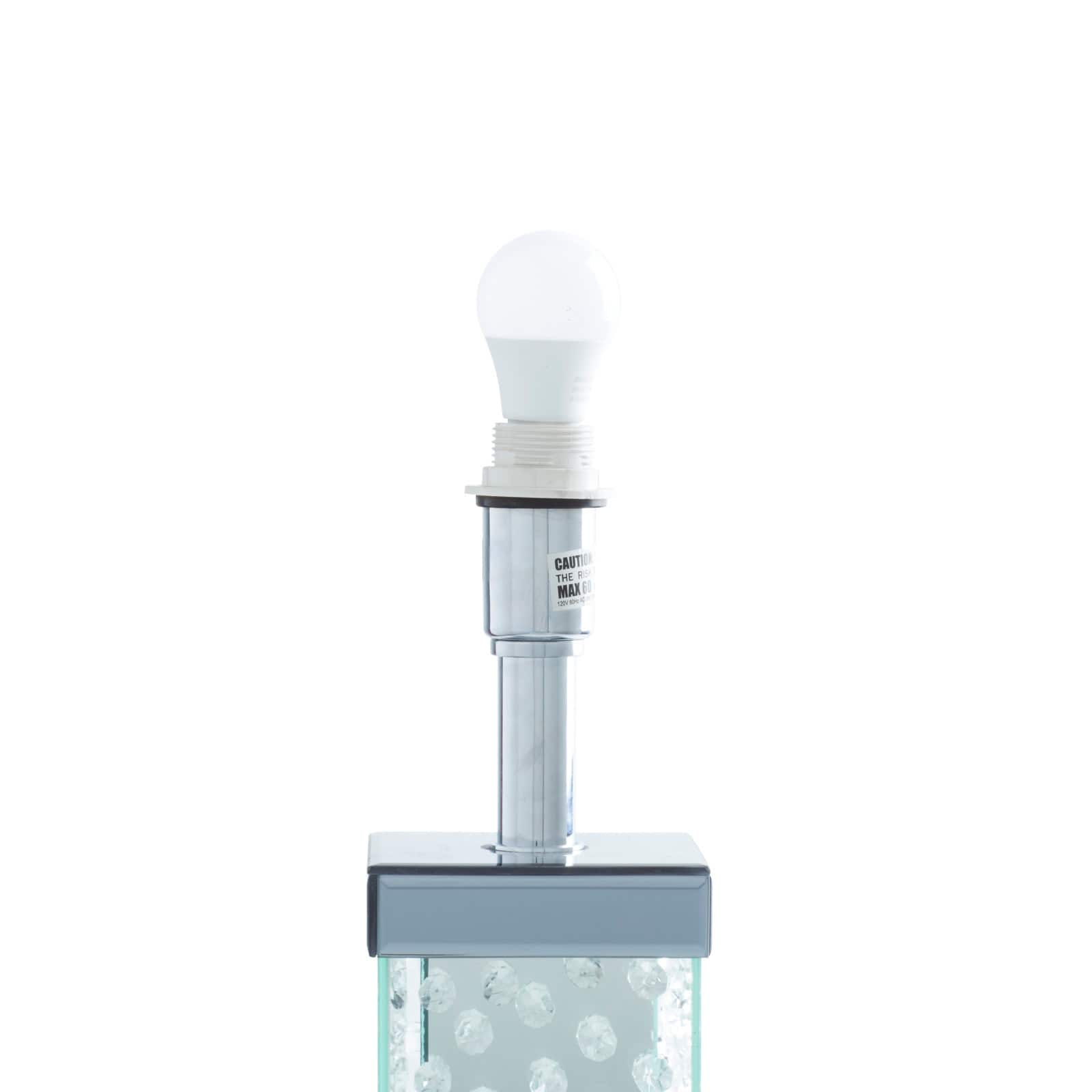 31" Gray Glass Glam Table Lamp
