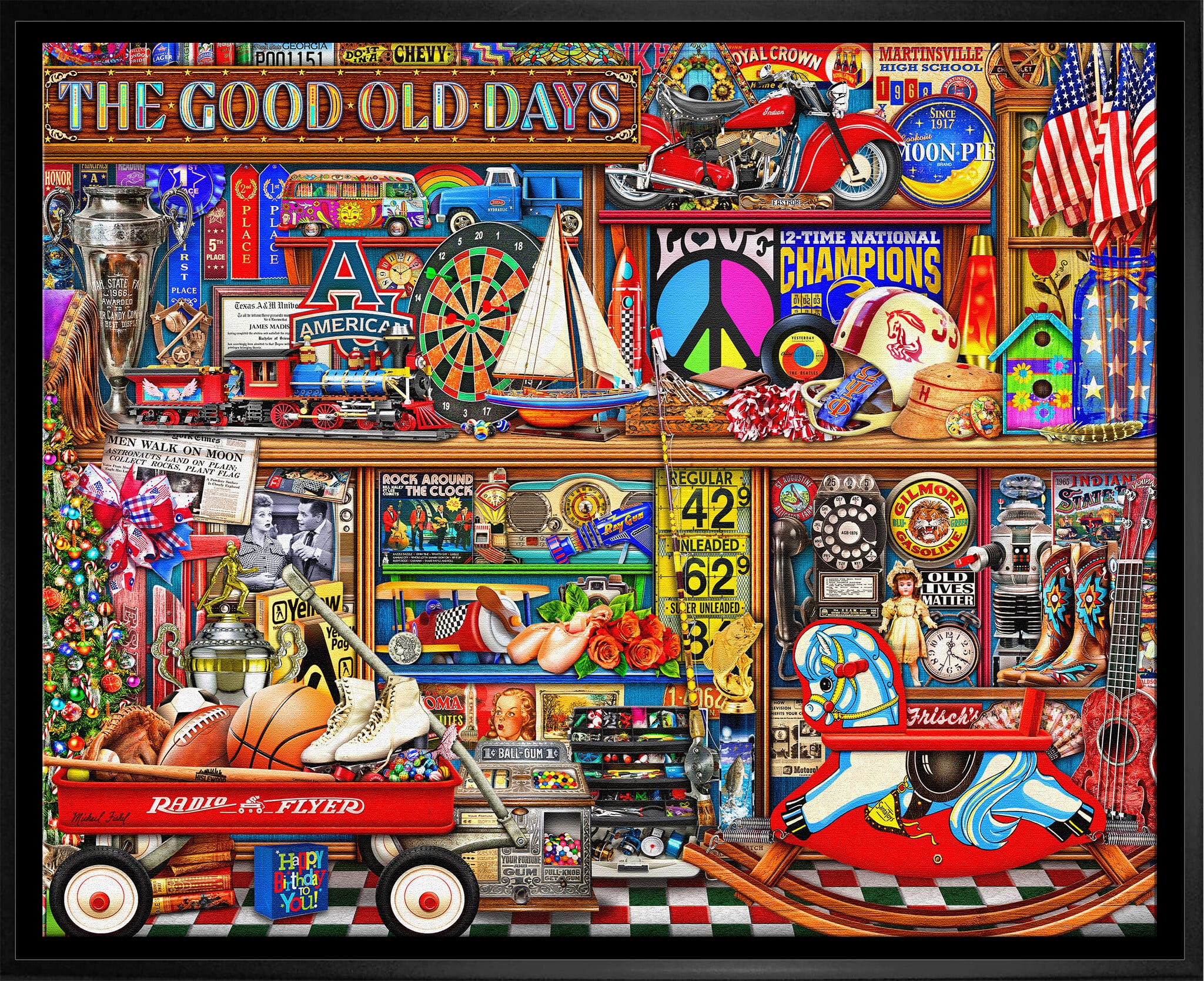 Good Old Days 20" x 29" Framed Canvas by Michael Fishel