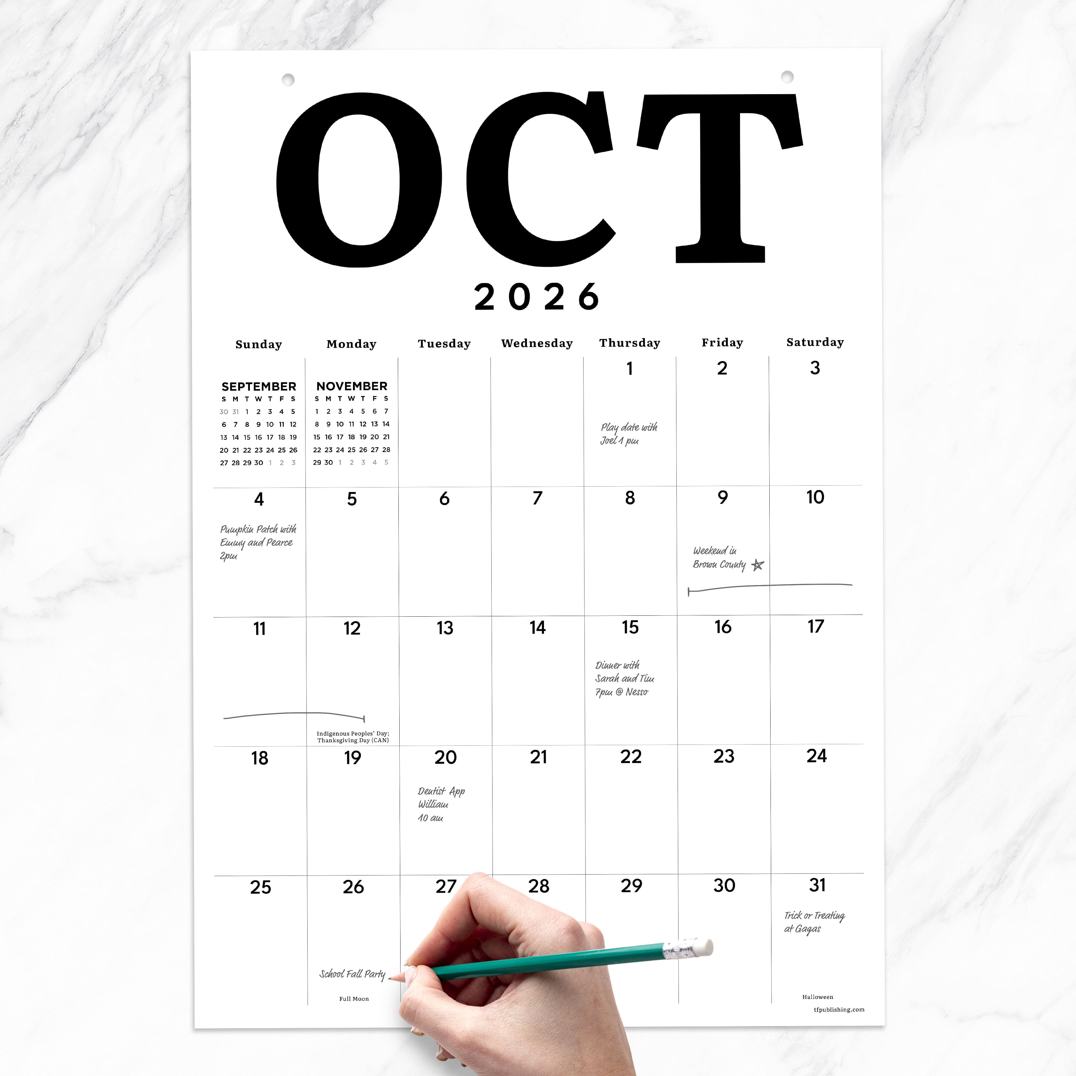 TF Publishing Medium 2026-27 Art Poster Wall Calendar