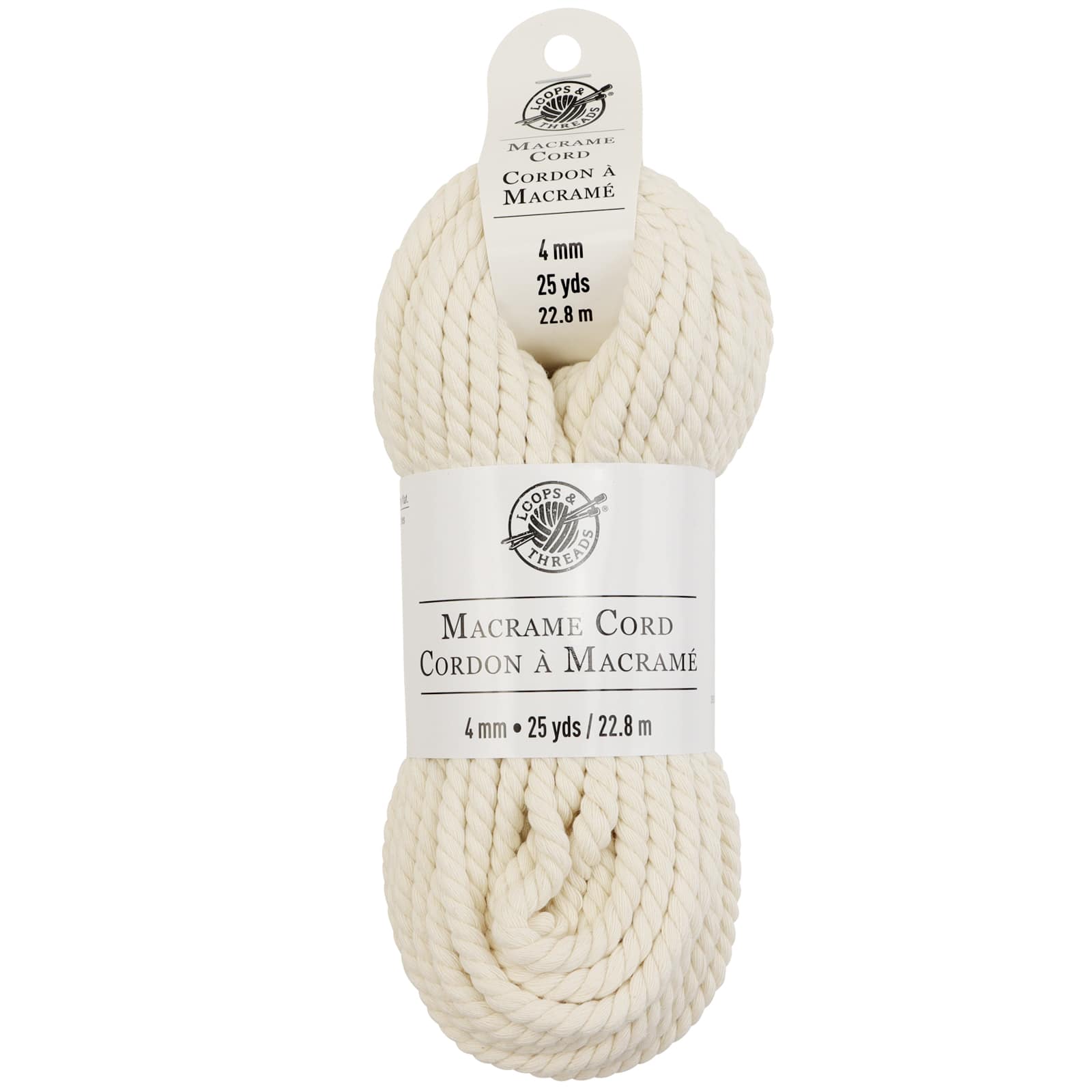 12 Pack: Macramé Cotton Cord by Loops & Threads®, 25yd.