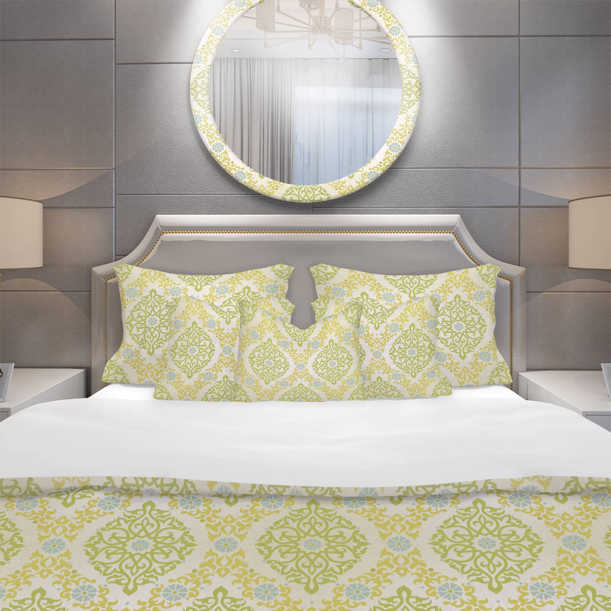 Designart 'Pattern in Eastern Style' Mid-Century Modern Bedding Set