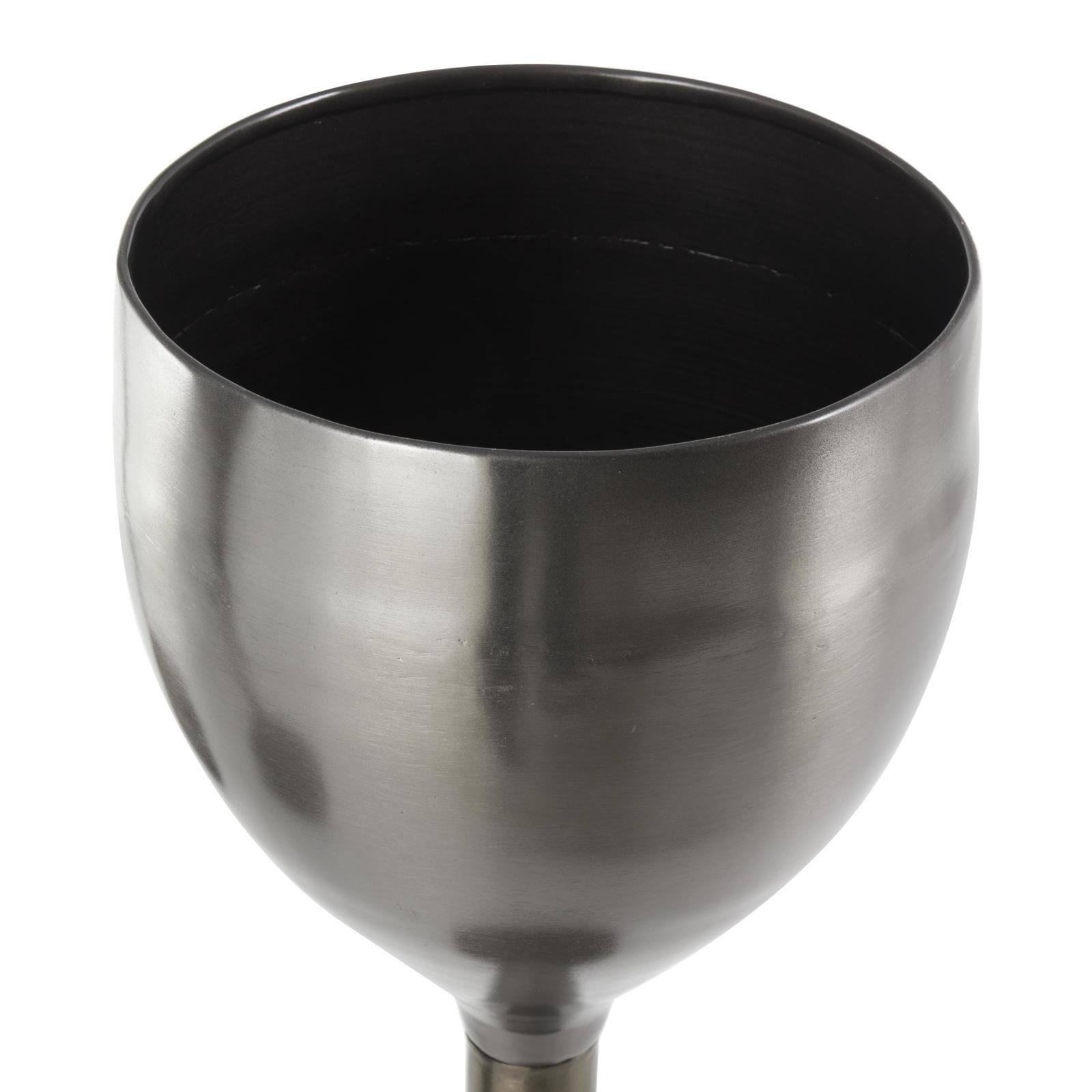Silver Wine Glass Inspired Metal Planter Set