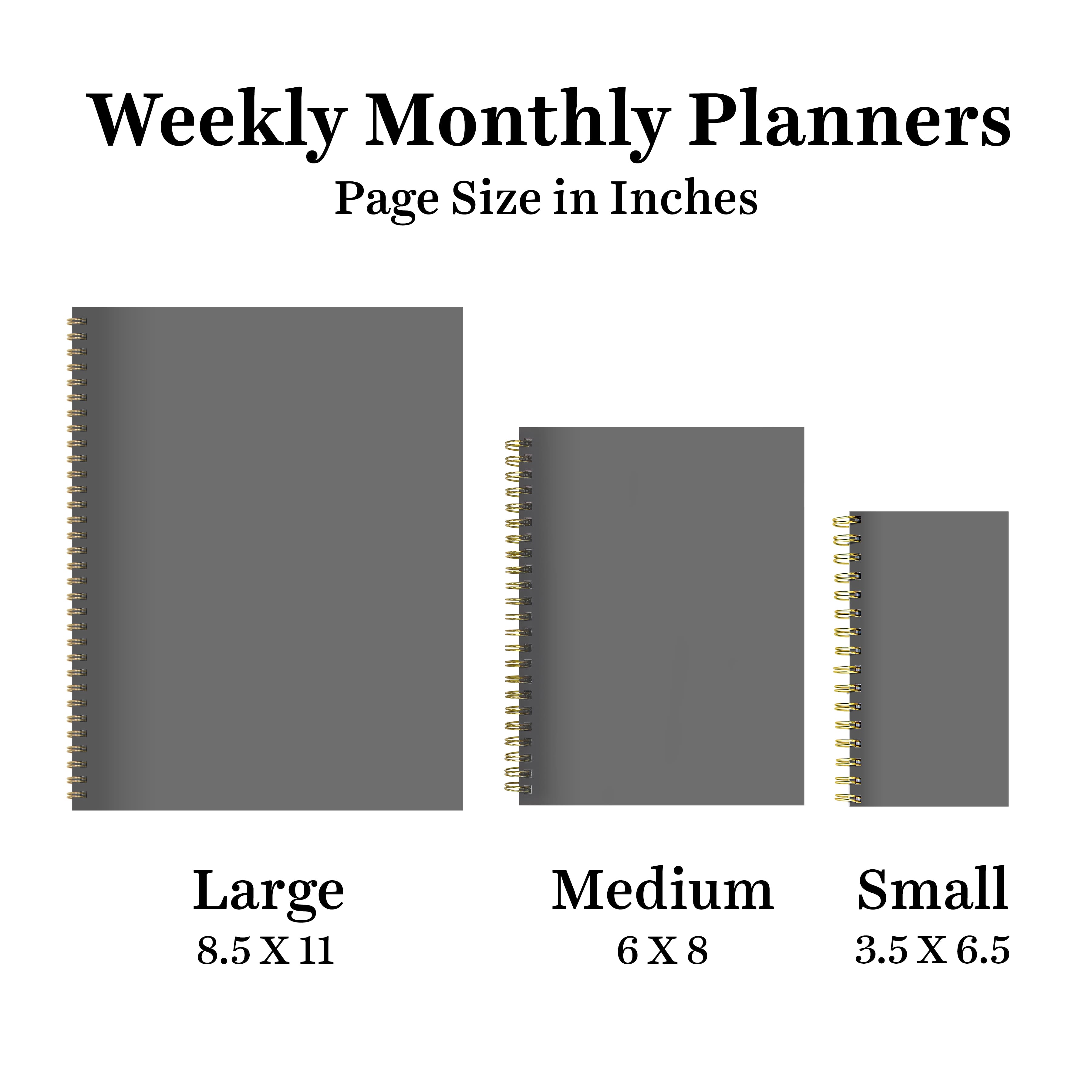 July 2026 - June 2027 Blue Flannel Medium Weekly Monthly Planner