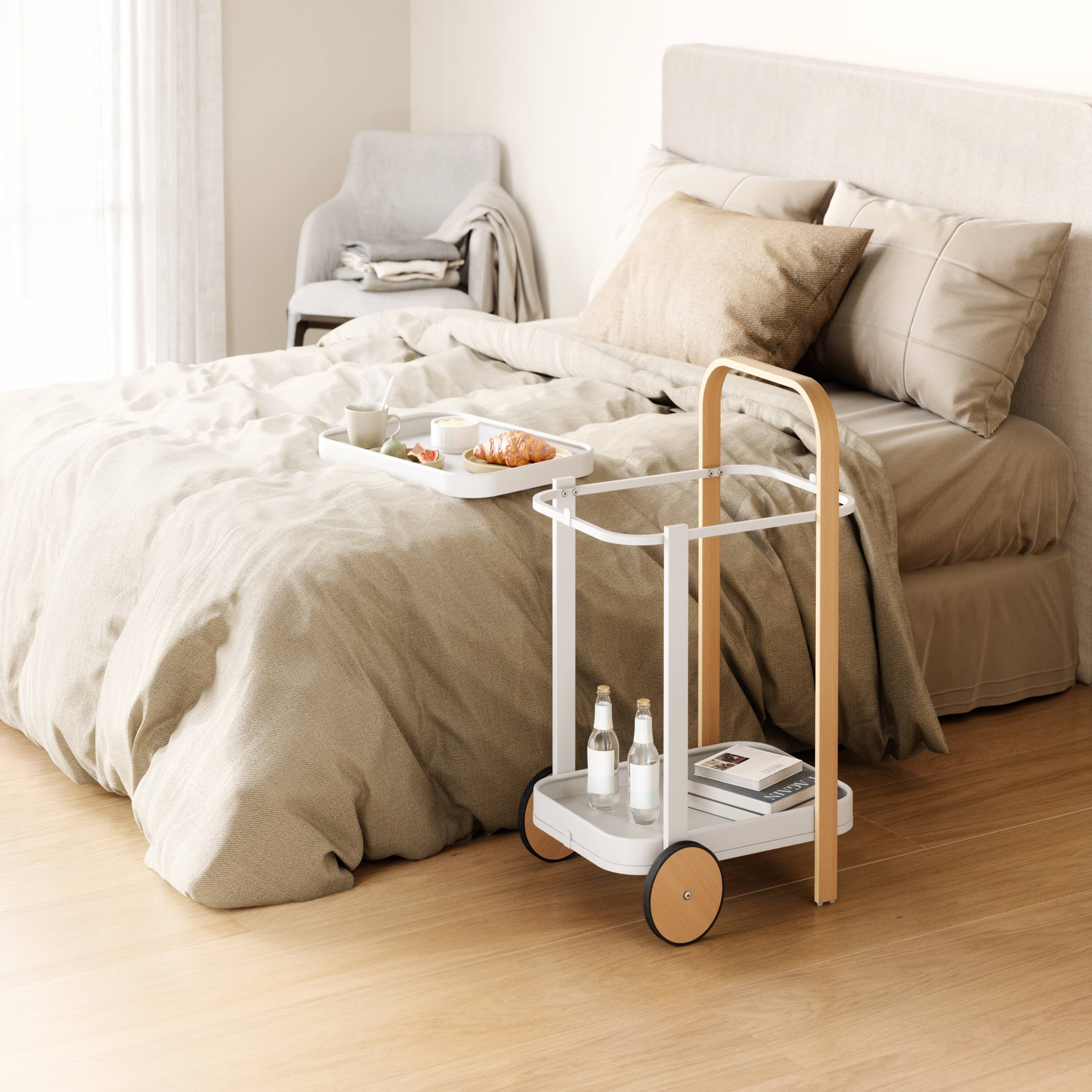Umbra 21" x 32" White Bellwood Bar & Storage Cart
