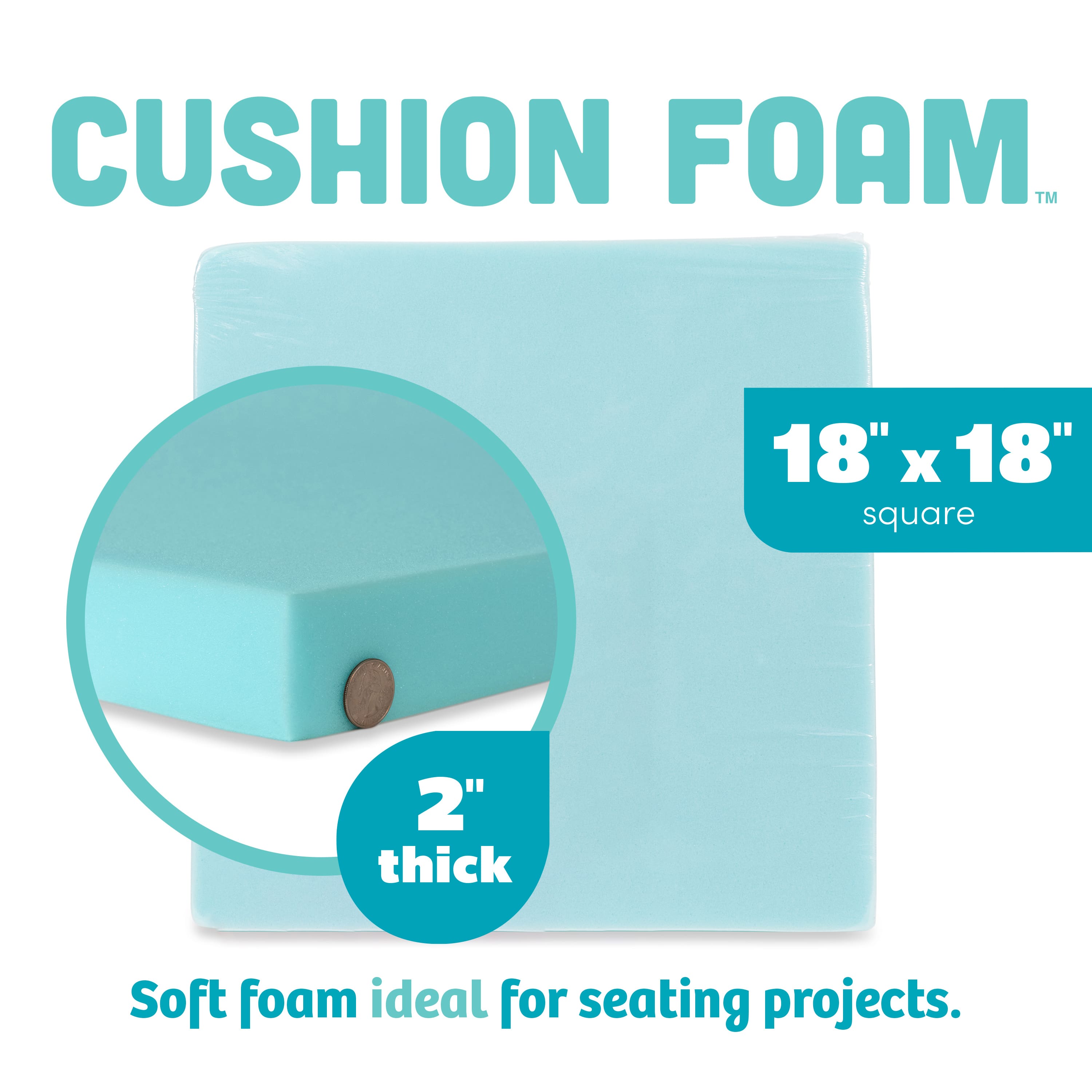 Fairfield™ Cushion Foam Pad, 18" x 18" x 2"