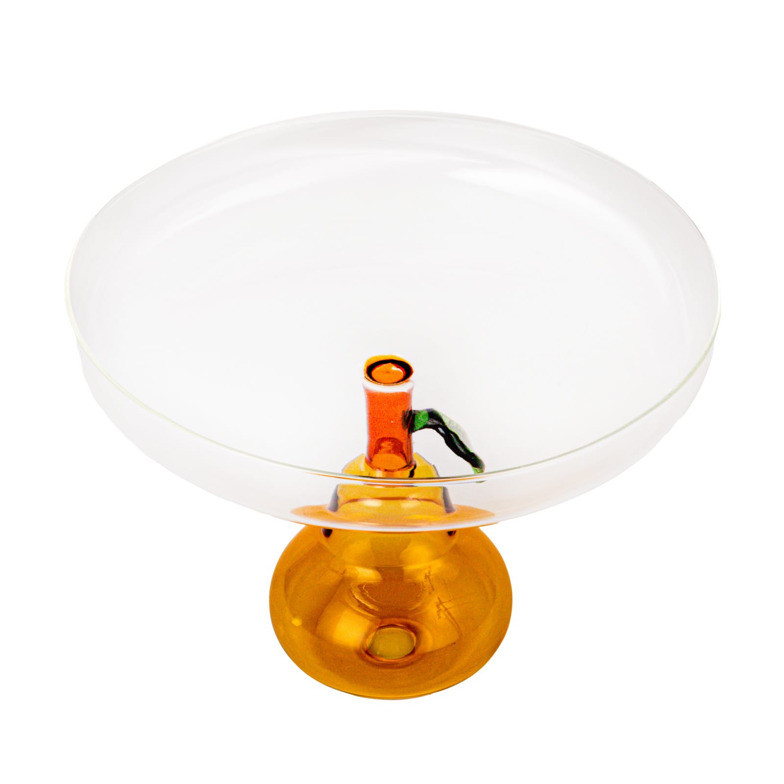 Hello Honey® 7.75" Pear Perfection Glass Food Pedestal