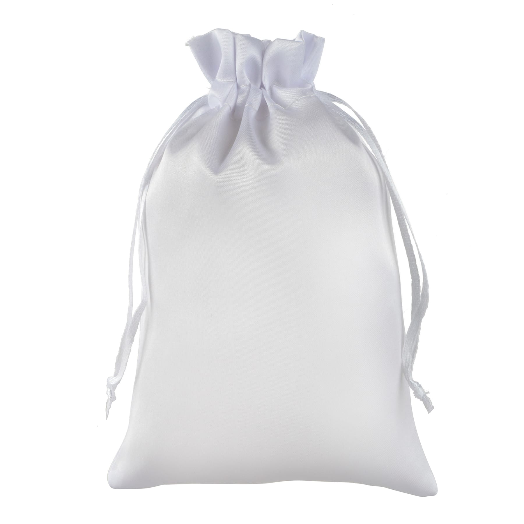 8 Packs: 12 ct. (96 total) 4.5" x 7" White Satin Favor Bags by Celebrate It™