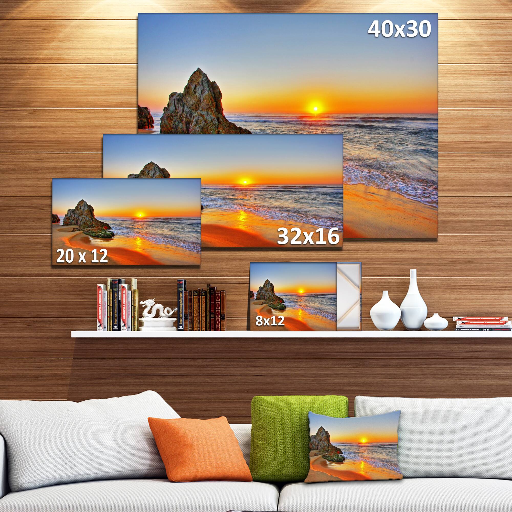 Designart - Beautiful Sunrise by Beach in Tathra