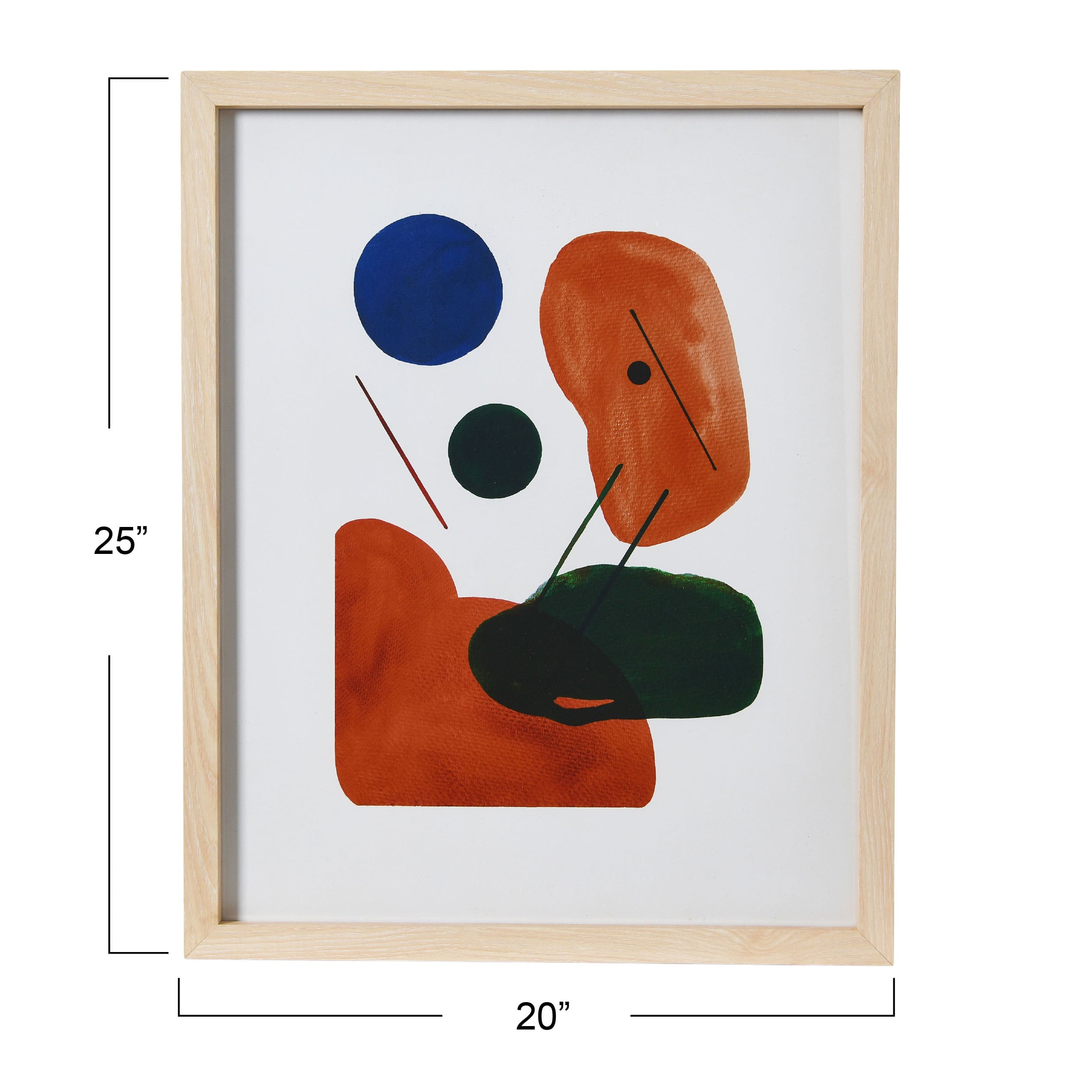 Hello Honey® Abstract Geometric Print with Solid Wood Frame