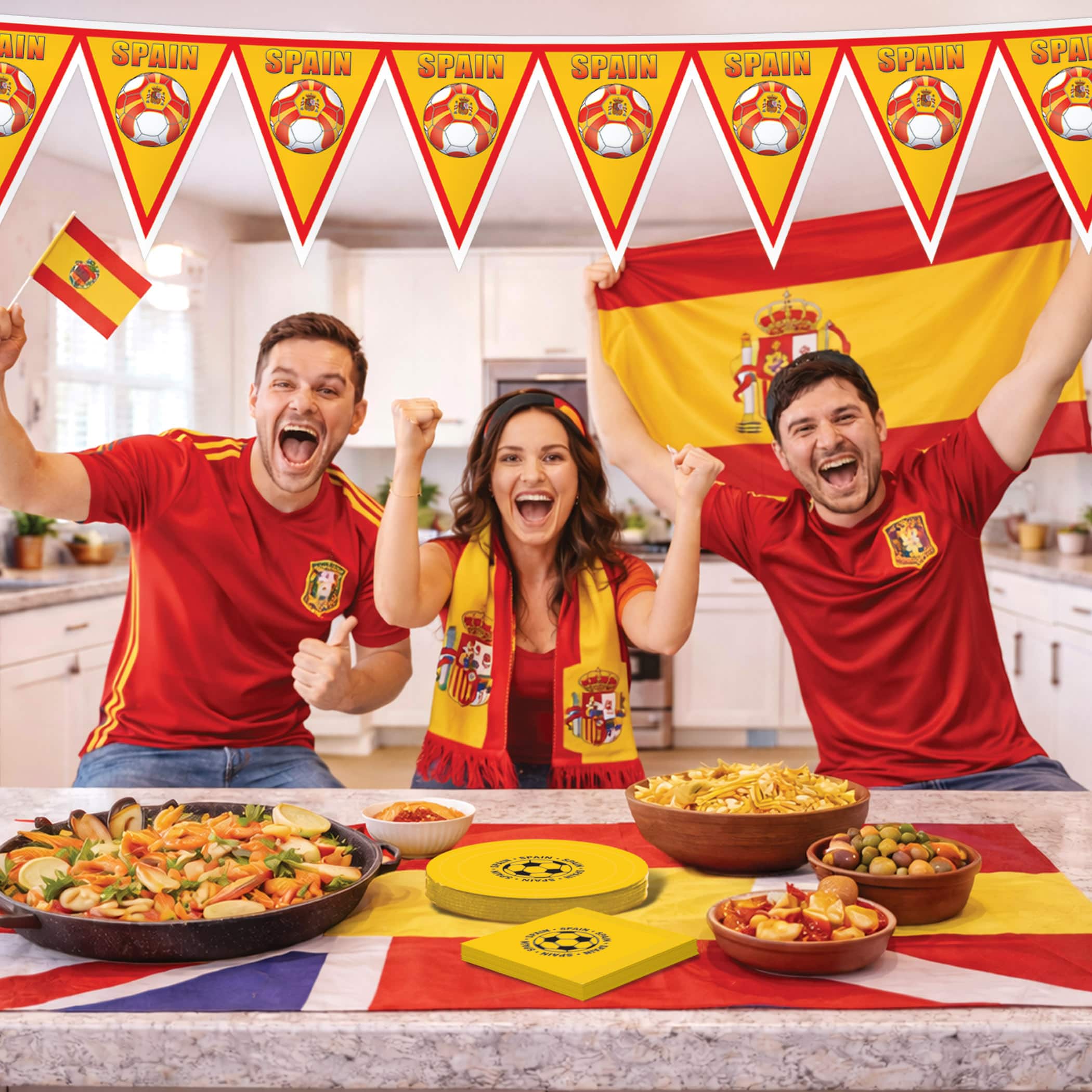 11" x 6.5ft. Spain Soccer Pennant Banner