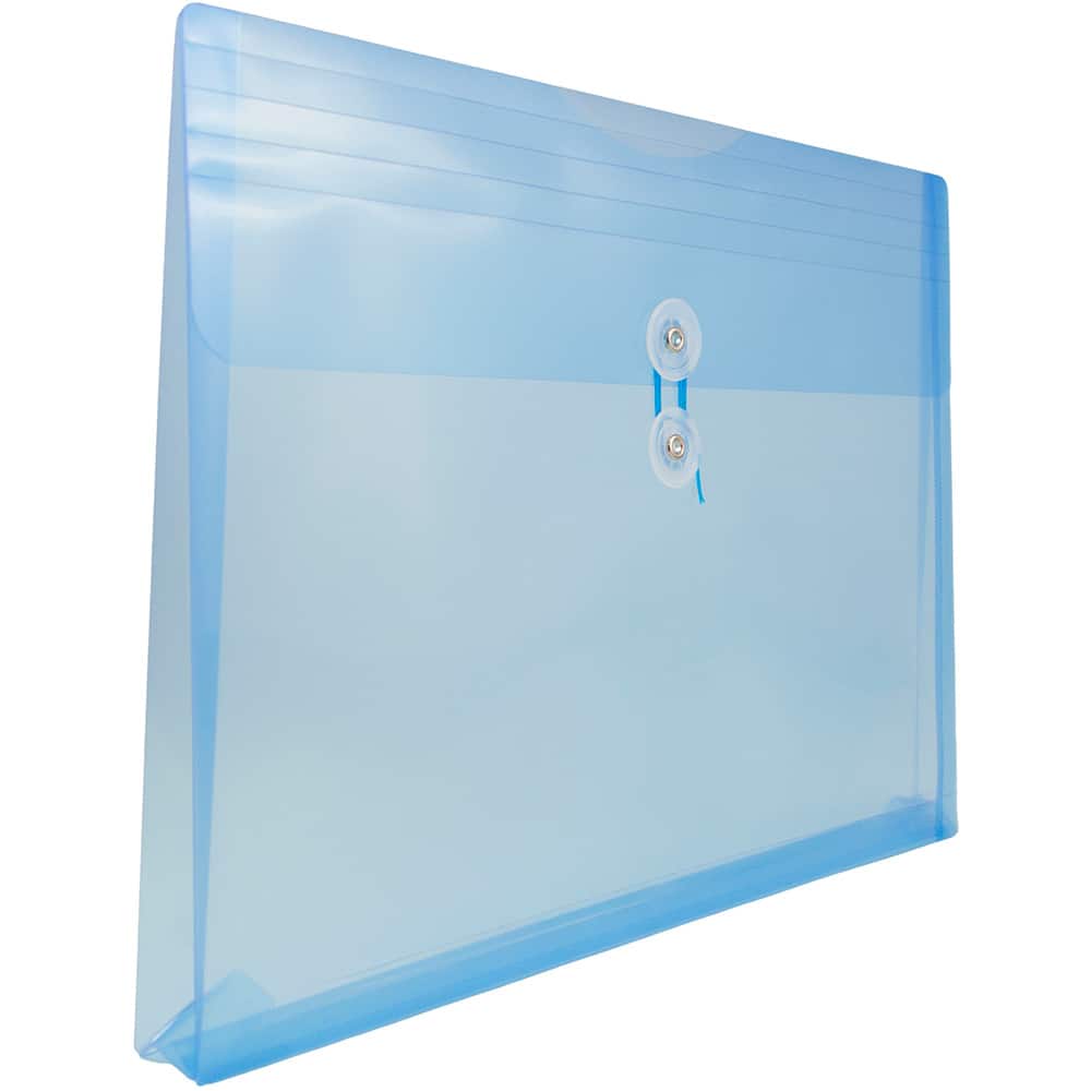 JAM Paper Letter Booklet Plastic Envelopes with Button & String Tie Closure, 12ct.