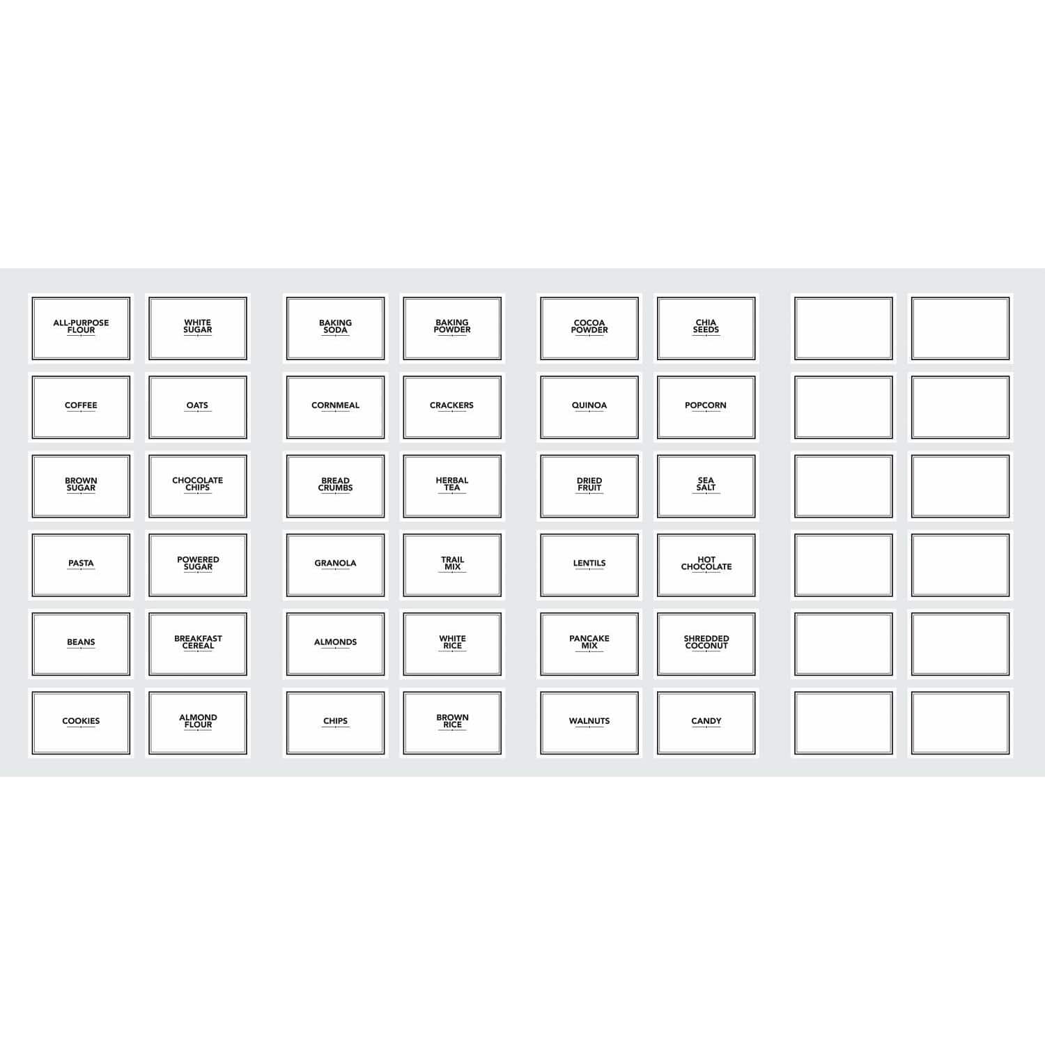 RoomMates Pantry Labels Peel & Stick Decals