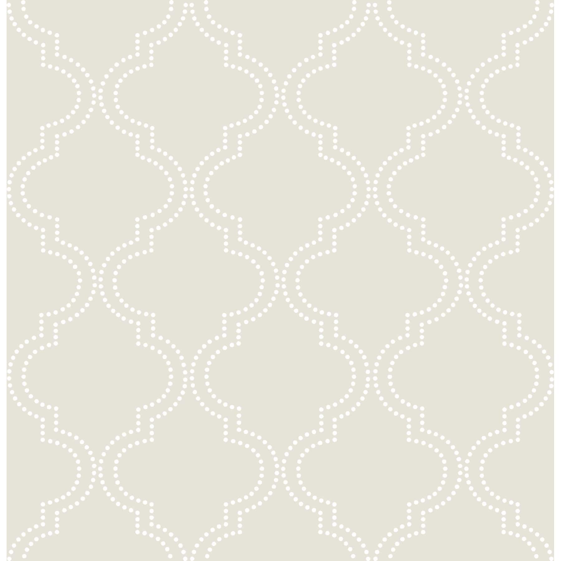 NuWallpaper Taupe Quatrefoil Peel & Stick Wallpaper