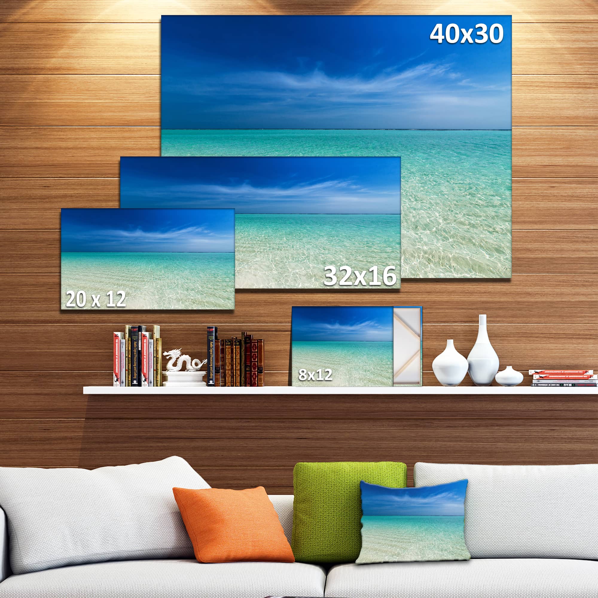 Designart - Turquoise Ocean Under Blue Sky