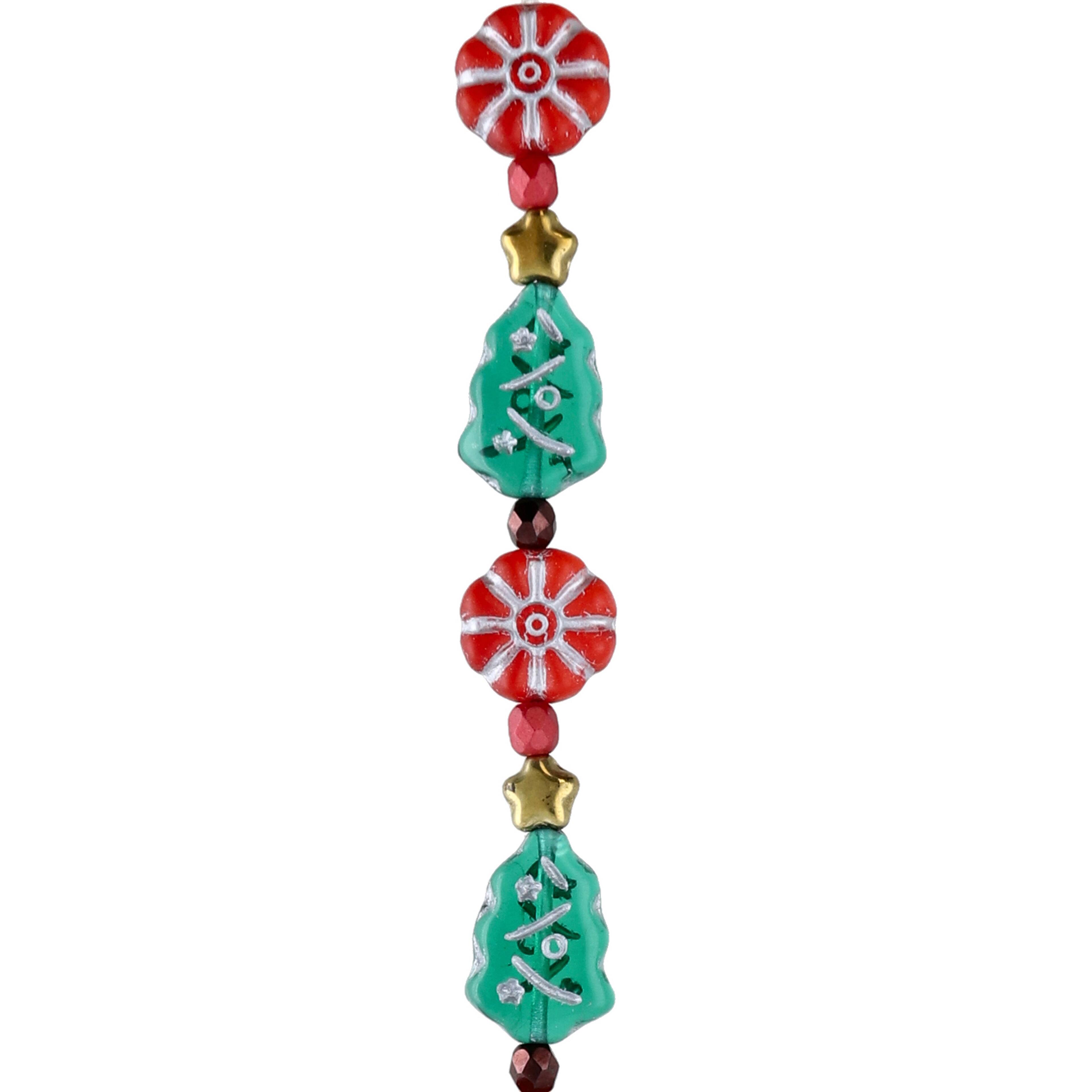 6 Packs: 20 ct. (120 total) Christmas Cheer Czech Glass Bead Mix by Bead Landing™