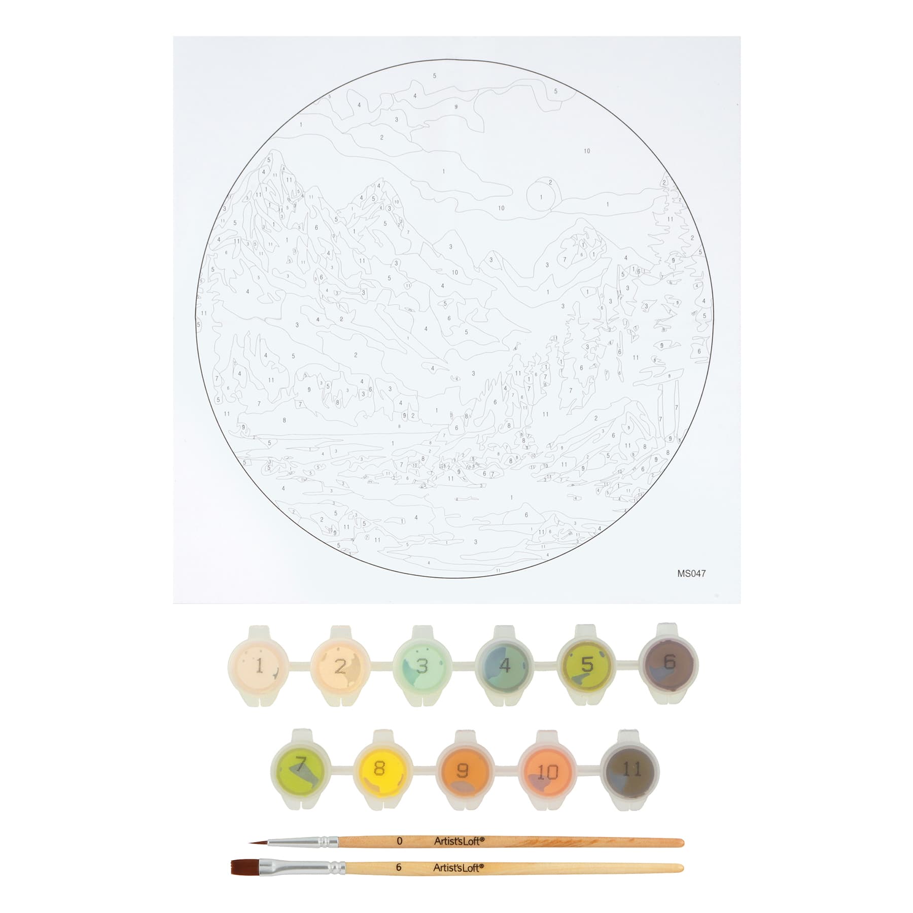 Mountain Scene Paint-by-Number Plywood Surface Kit by Artist's Loft®