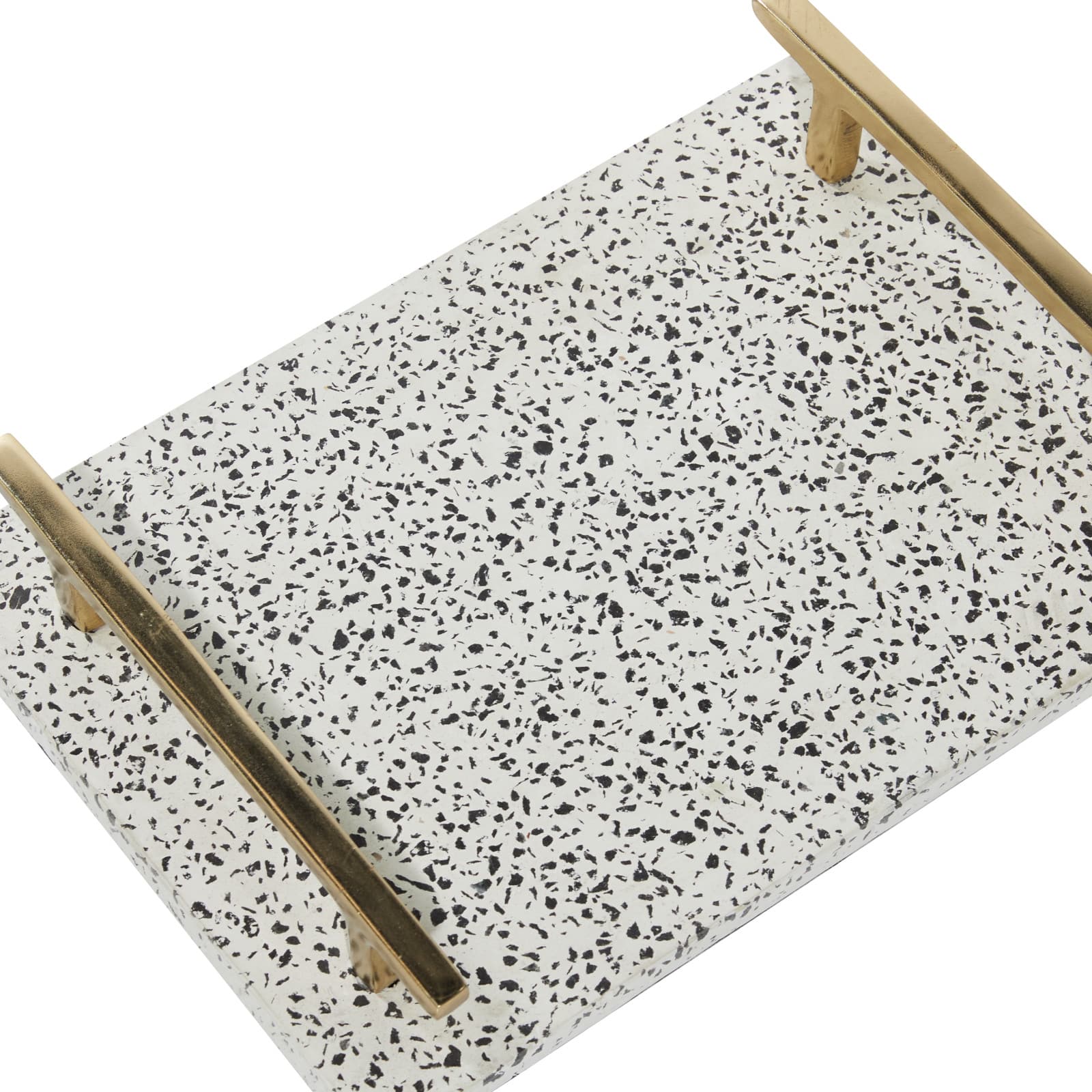 White Ceramic Contemporary Tray Set