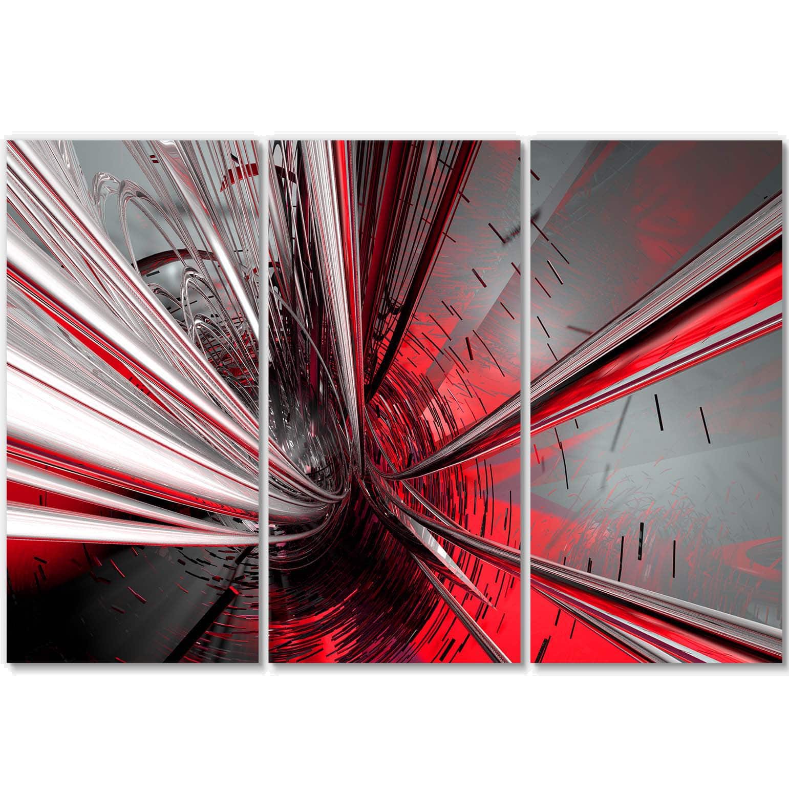 Designart - Fractal 3D Deep into Middle - Abstract Canvas Art Print