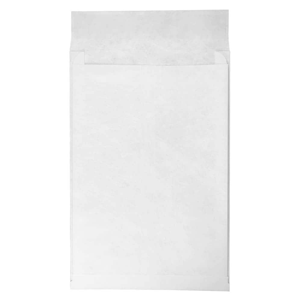 JAM Paper White Tyvek® Expandable Open End Peel & Seal Closure Envelopes