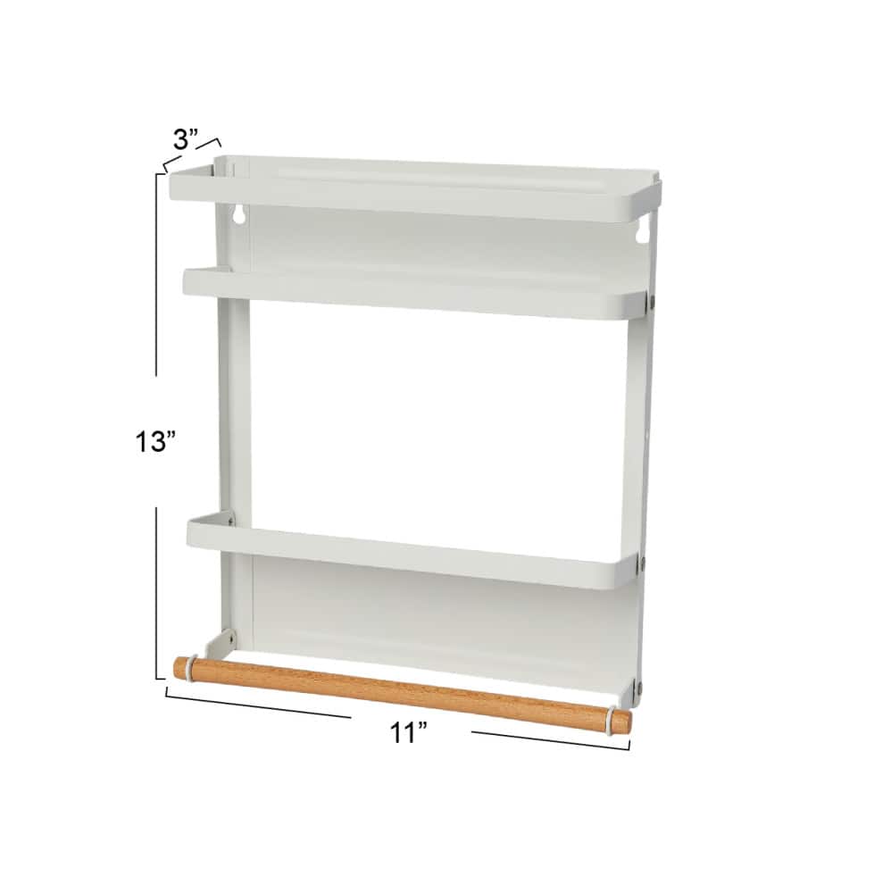 Household Essentials Metal Magnetic Organizer with Towel Rack