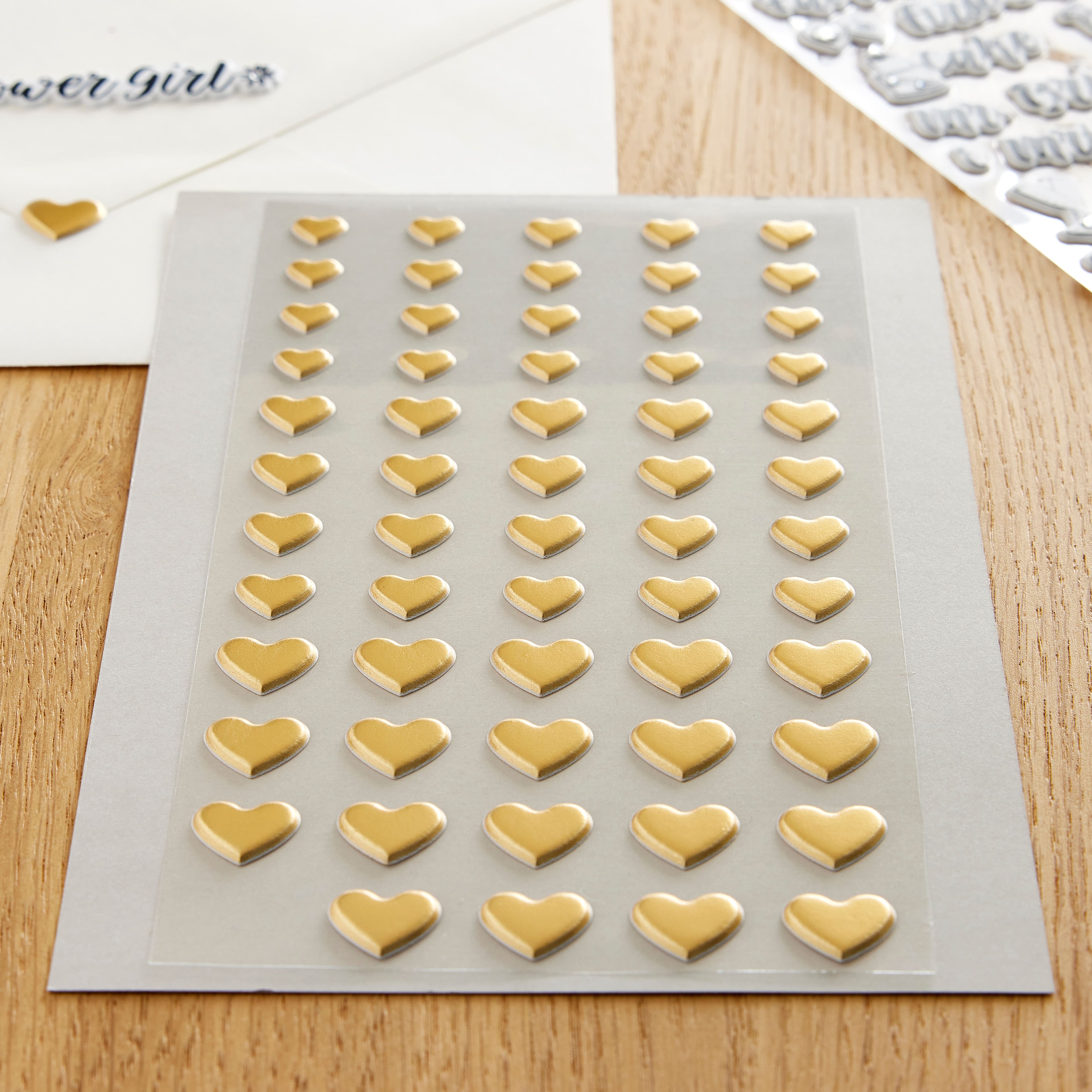 12 Packs: 60 ct. (720 total) Gold Puffy Heart Stickers by Recollections™